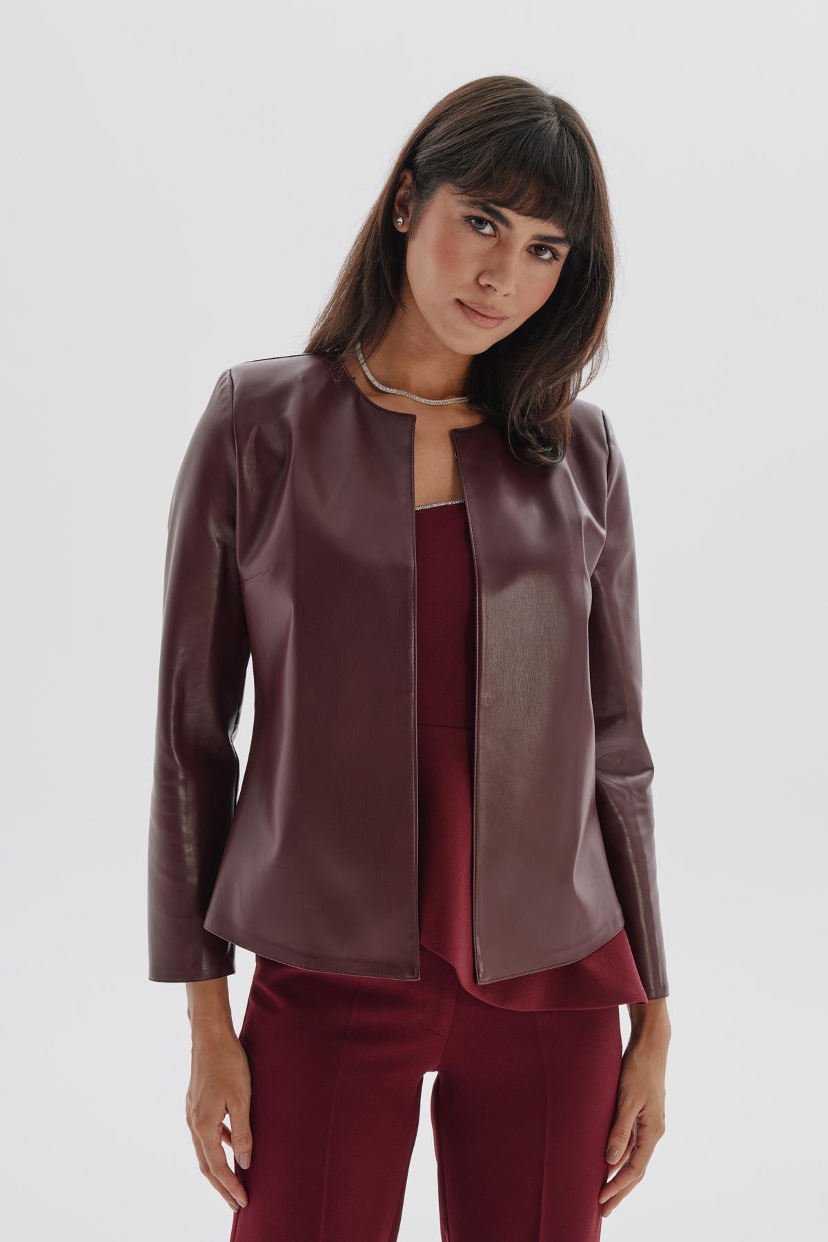 Franco Jacket Burgundy-Modalogy-Jackets & Coats