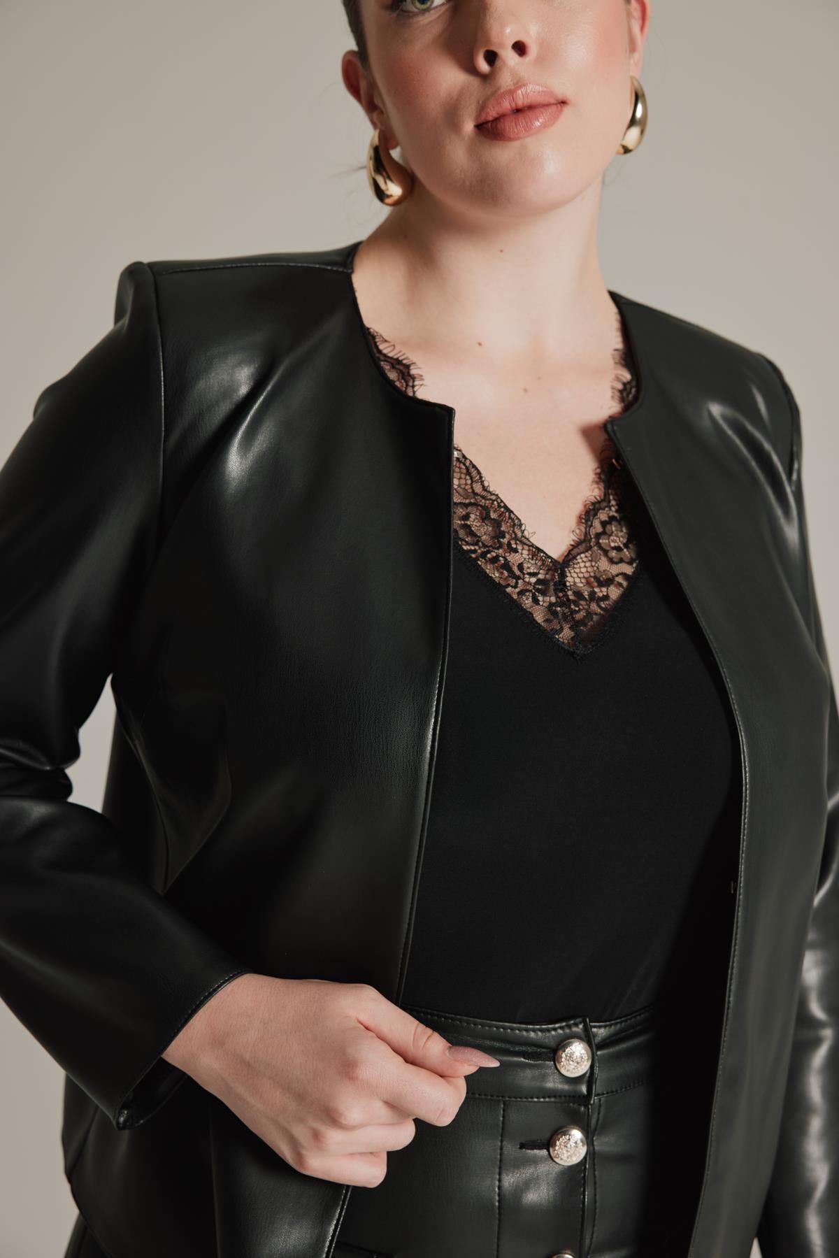 Franco Jacket Black-Modalogy-Jackets & Coats