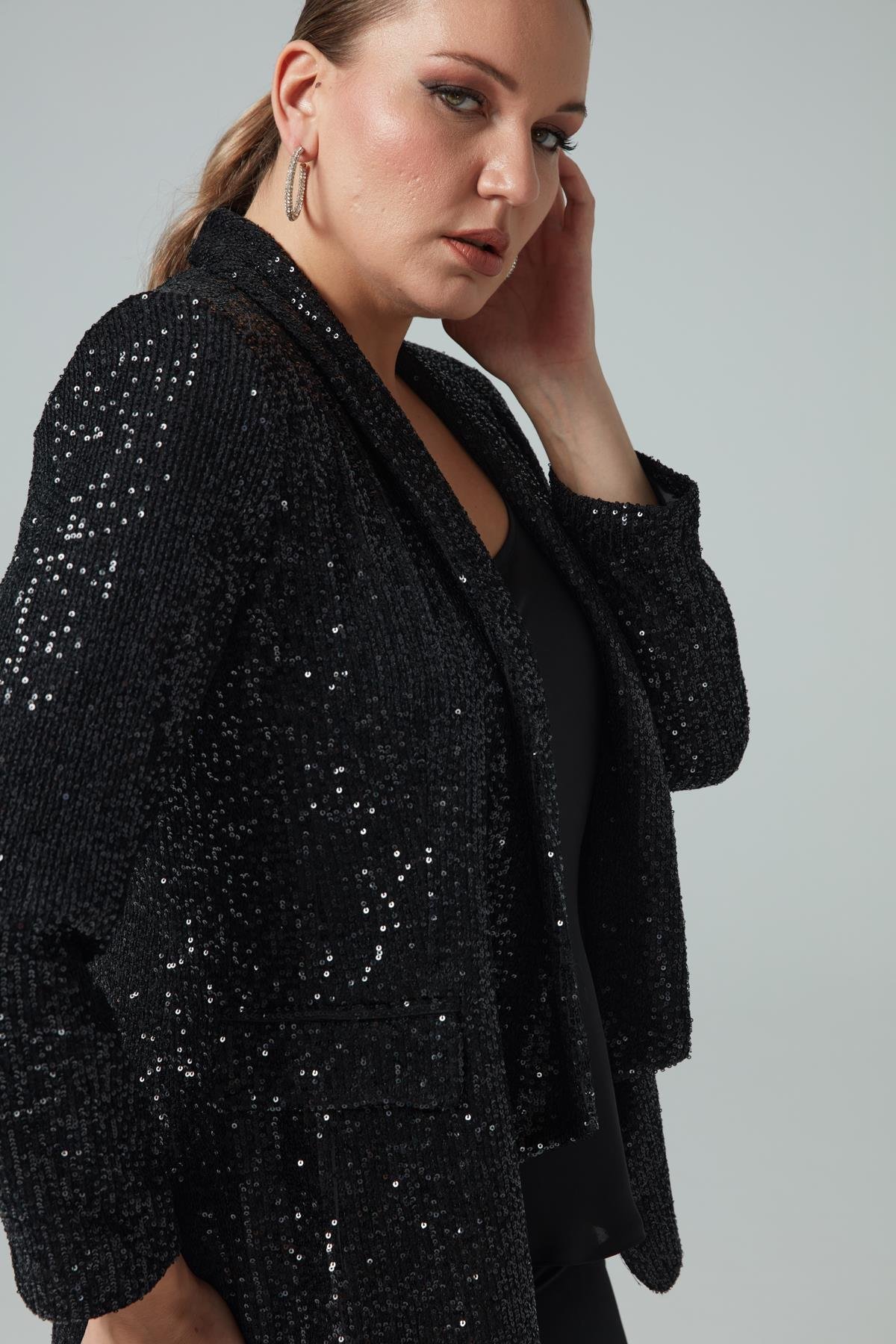 Galia Jacket Black-Modalody-Plus Size Jackets