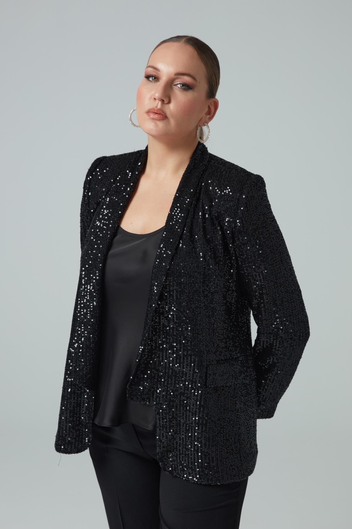 Galia Jacket Black-Modalody-Plus Size Jackets