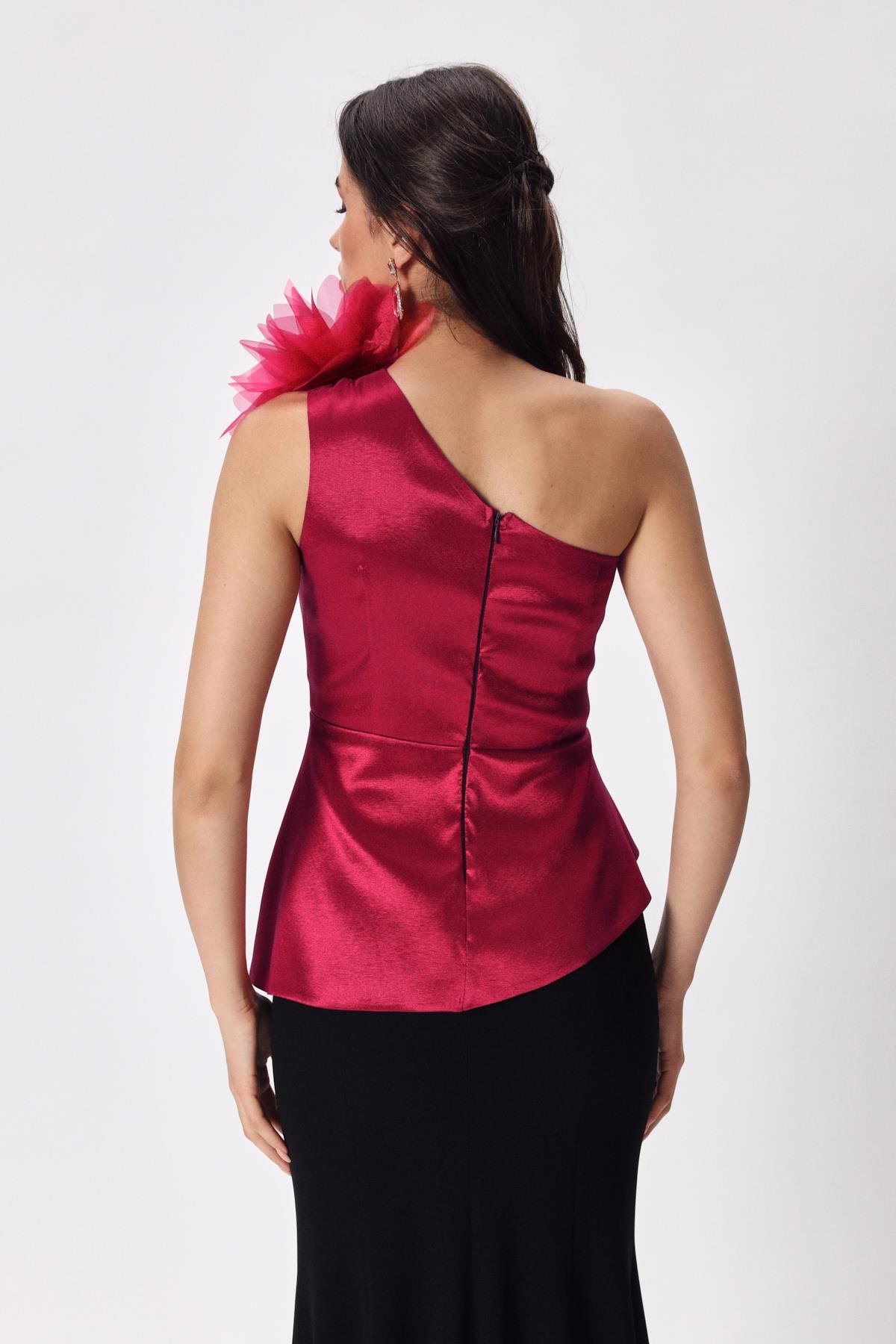 Gisele Bluz Cherry-Modalody-Büyük Beden Bluzlar