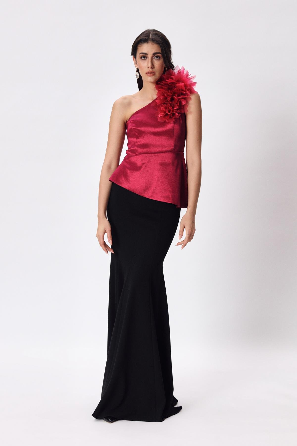 Gisele Bluz Cherry-Modalody-Büyük Beden Bluzlar