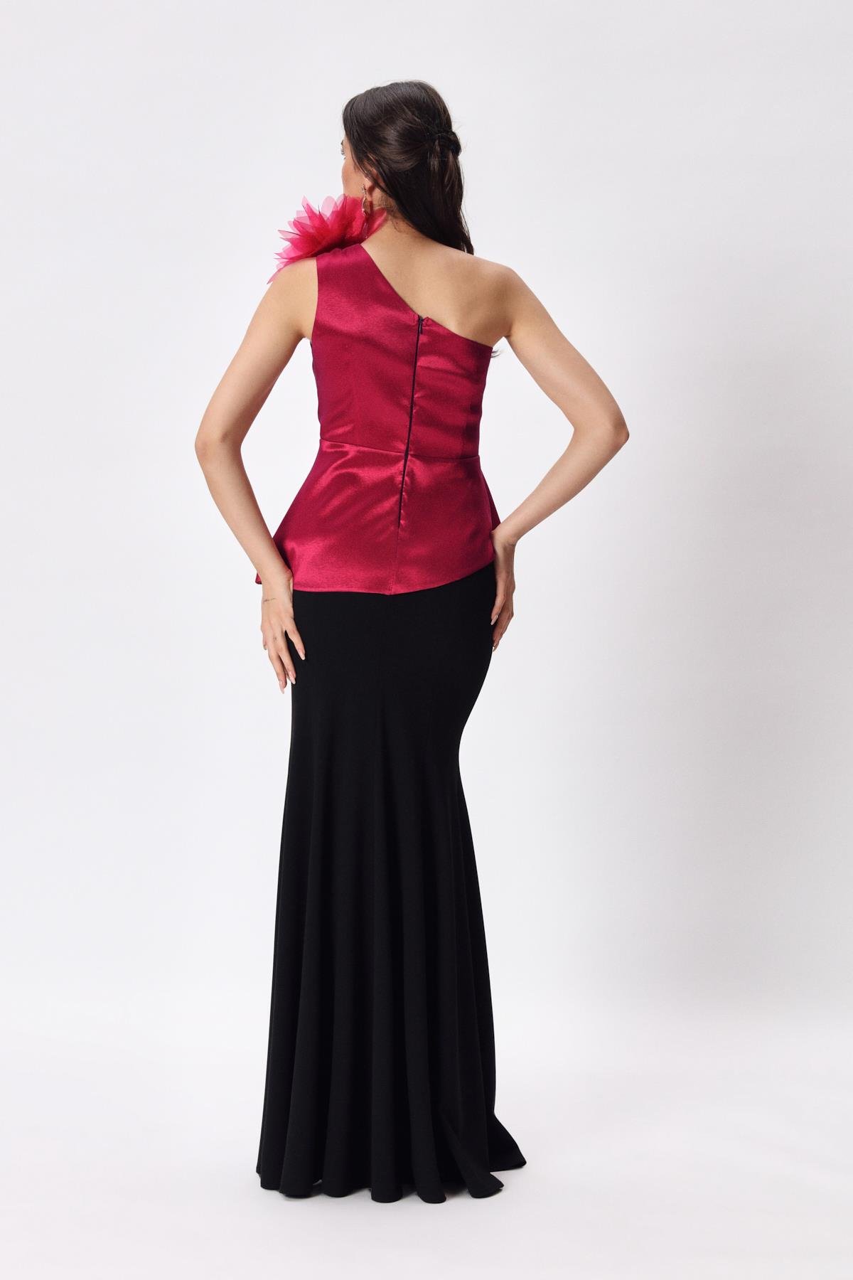 Gisele Bluz Cherry-Modalody-Büyük Beden Bluzlar