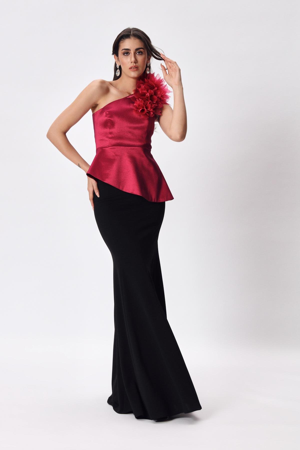 Gisele Bluz Cherry-Modalody-Büyük Beden Bluzlar