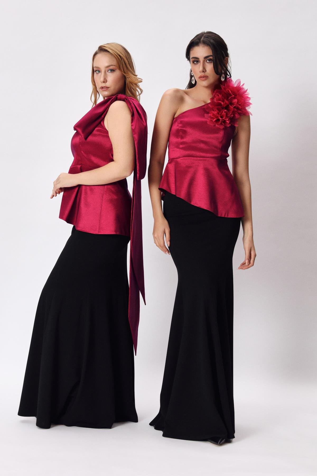 Gisele Bluz Cherry-Modalody-Büyük Beden Bluzlar