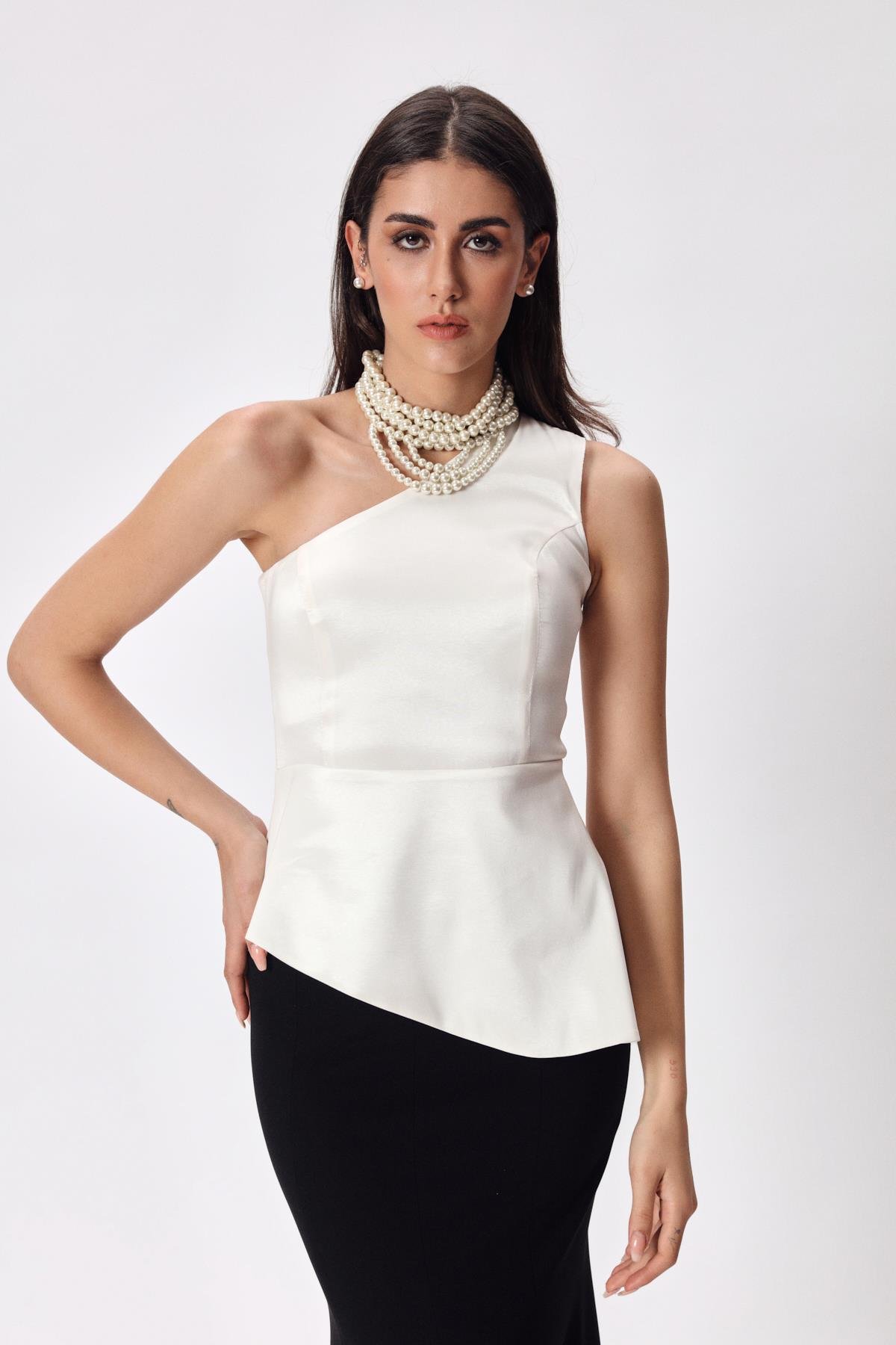 Gisele Bluz İnci-Modalody-Büyük Beden Bluzlar