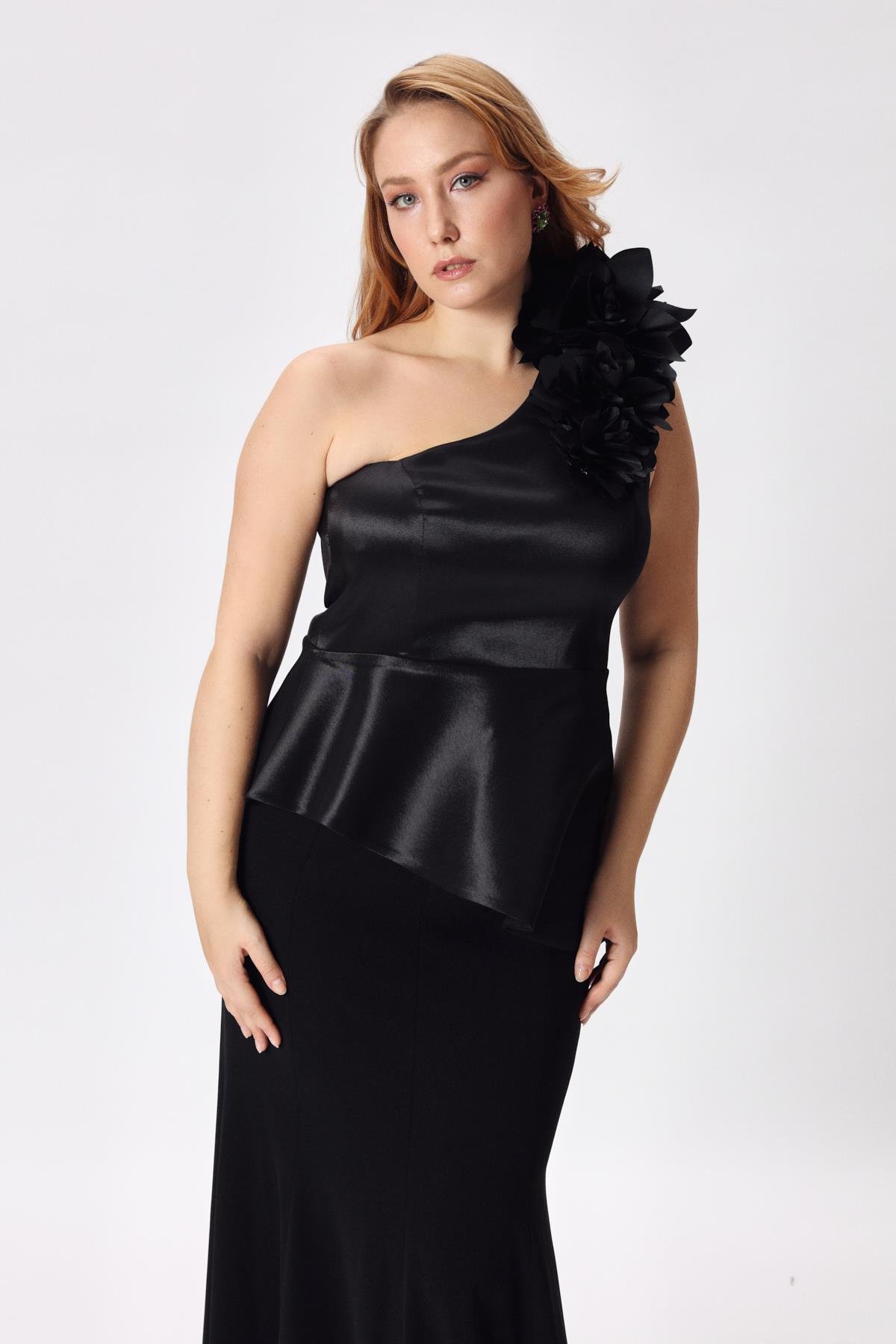 Gisele Blouse Black-Modalody-Plus Size Blouses