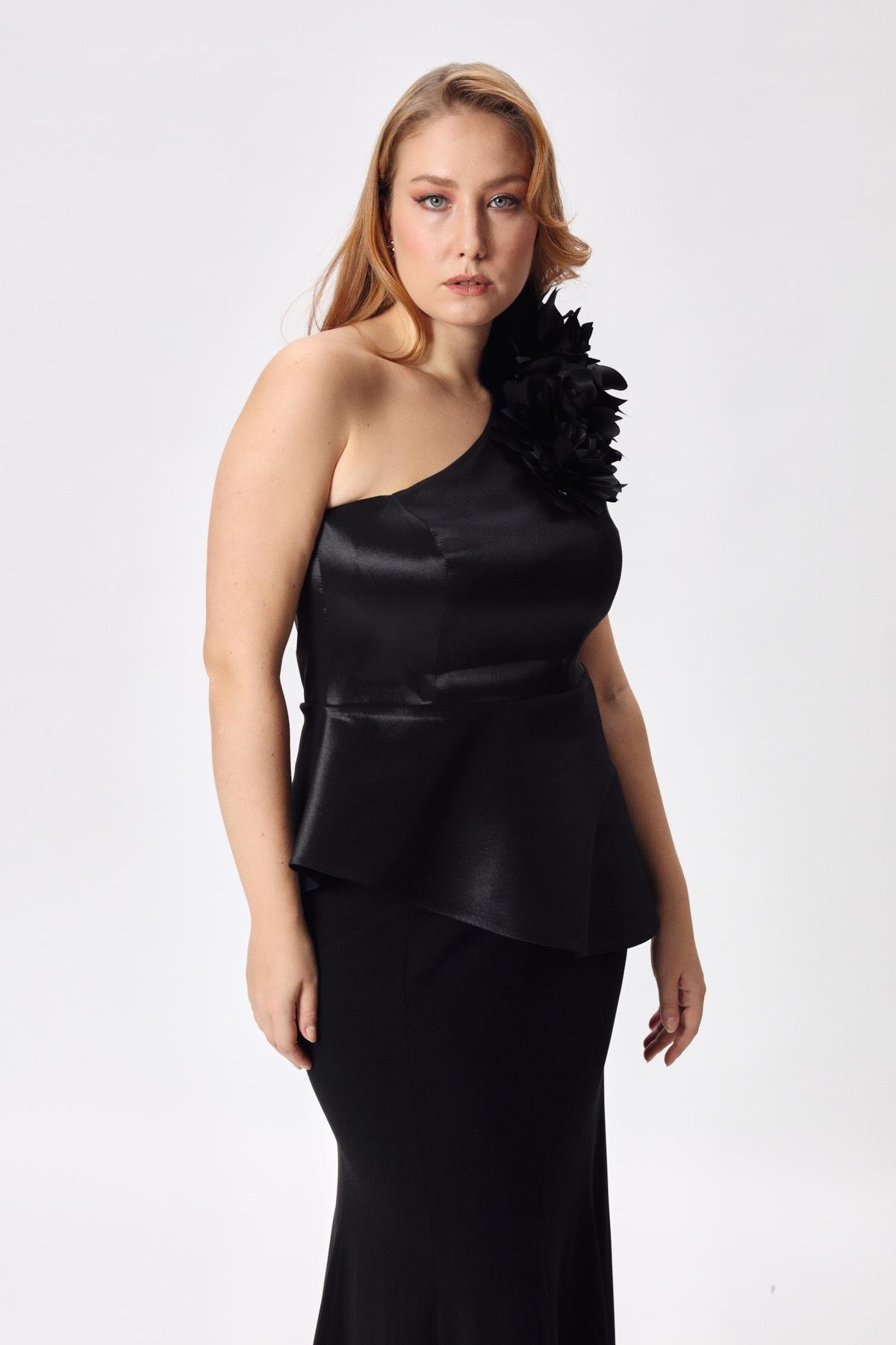 Gisele Blouse Black-Modalody-Plus Size Blouses