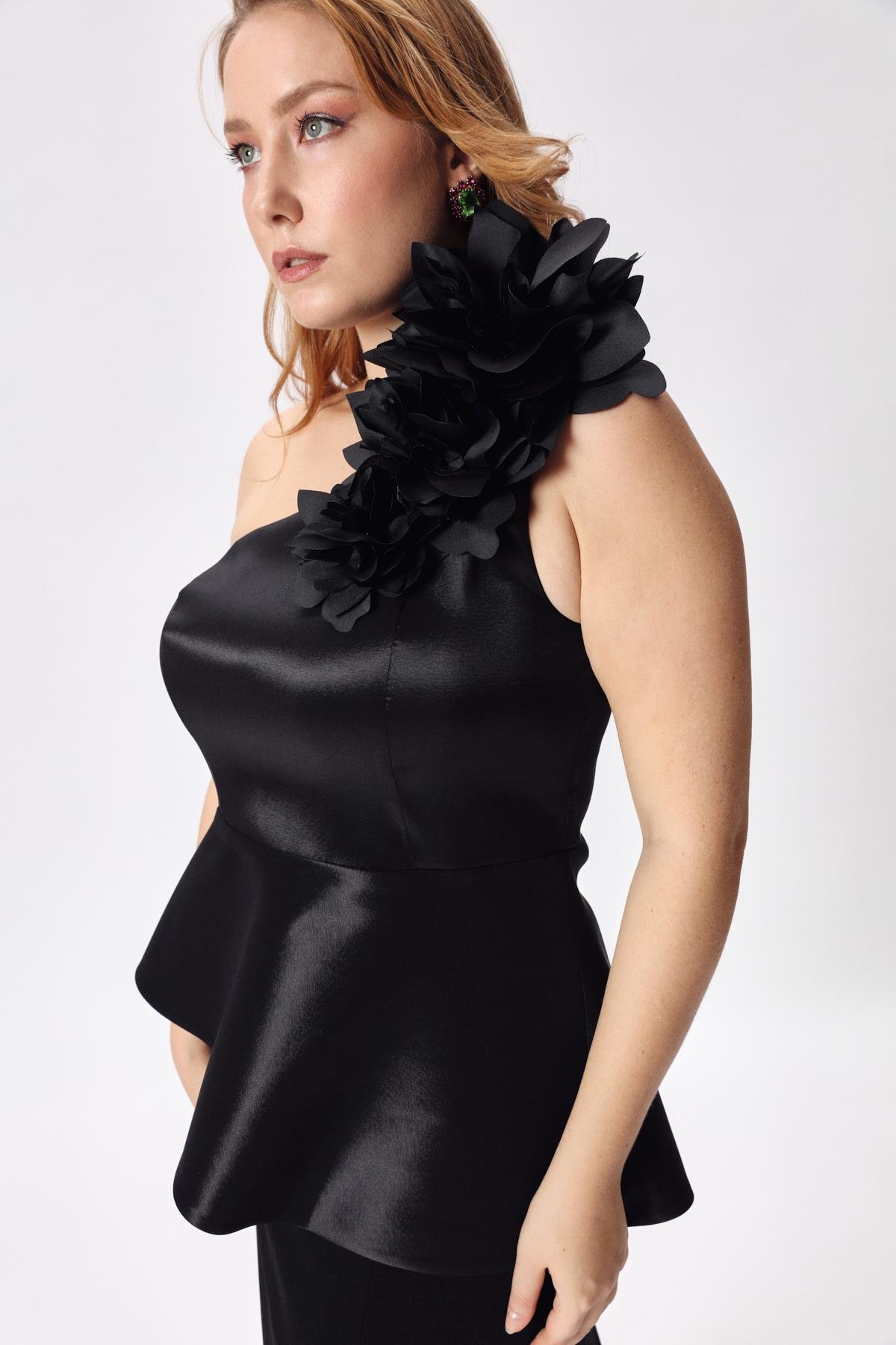 Gisele Blouse Black-Modalody-Plus Size Blouses