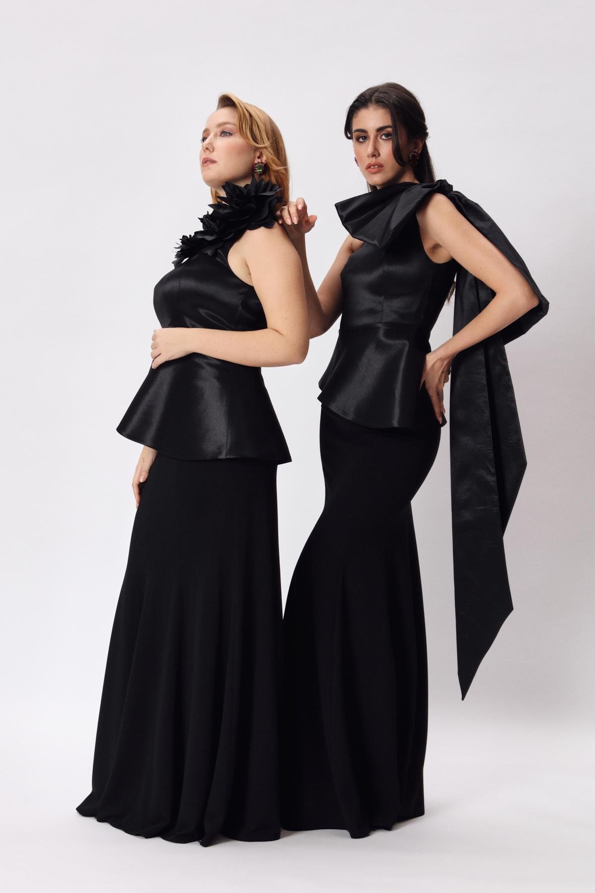 Gisele Kurdele Siyah-Modalody-Plus Size Blouses