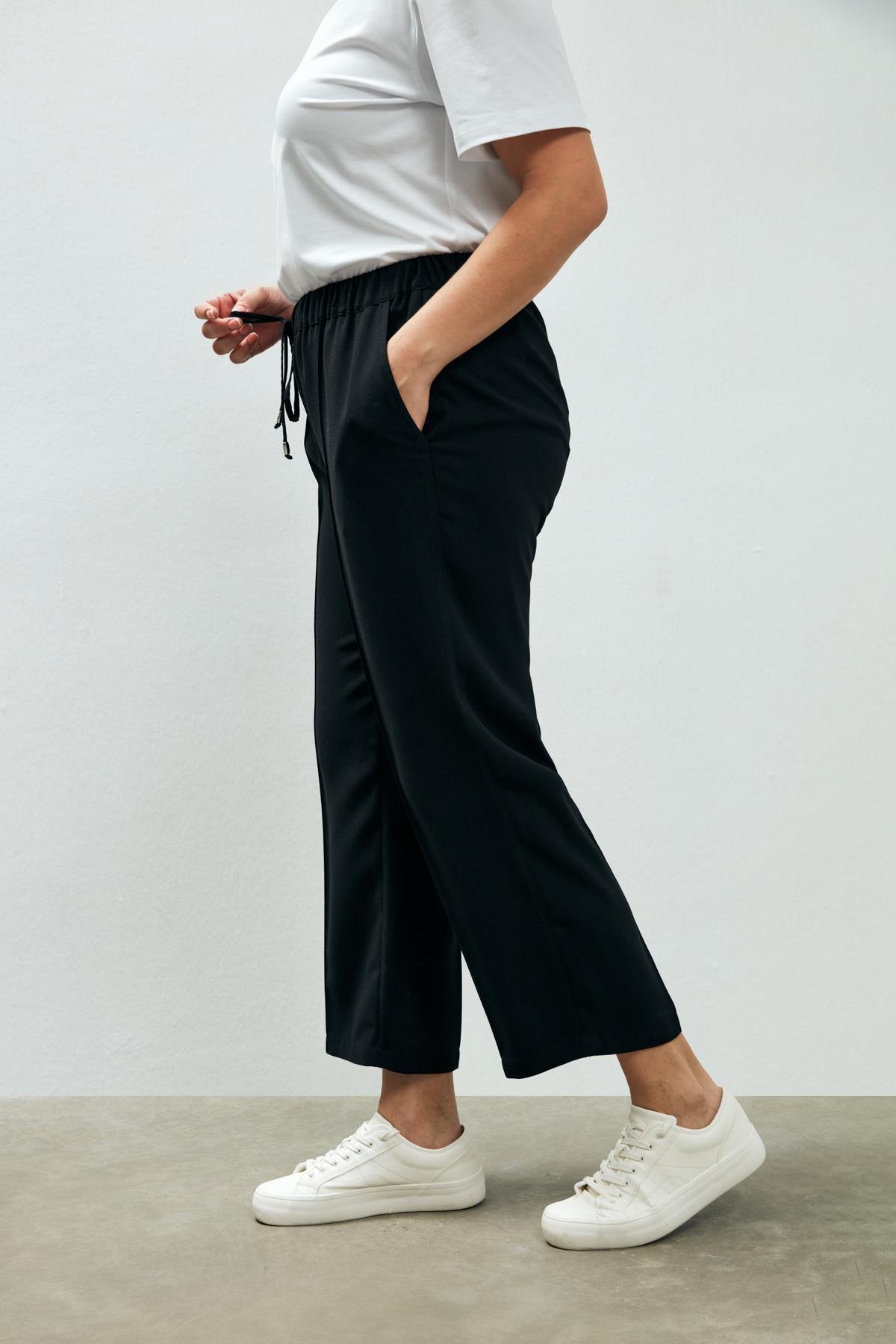 Hermo Trousers Black-Modalody-Plus Size Trousers