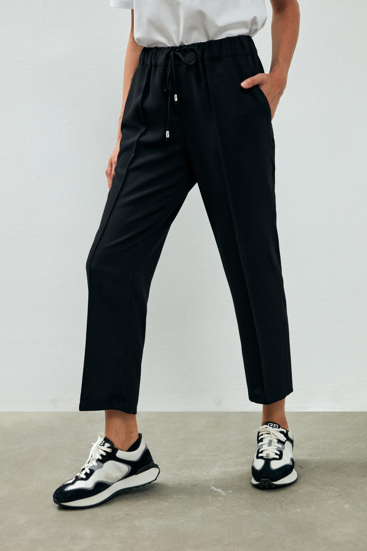 Hermo Trousers Black-Modalody-Plus Size Trousers