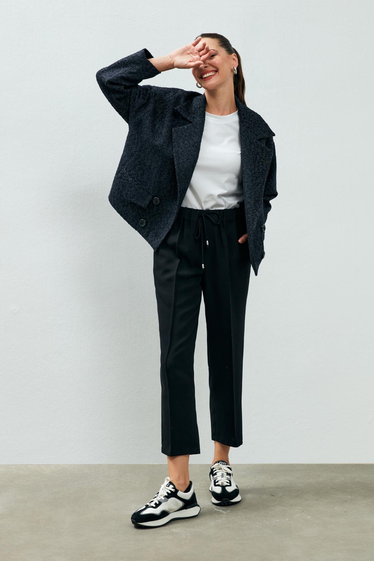 Hermo Trousers Black-Modalody-Plus Size Trousers