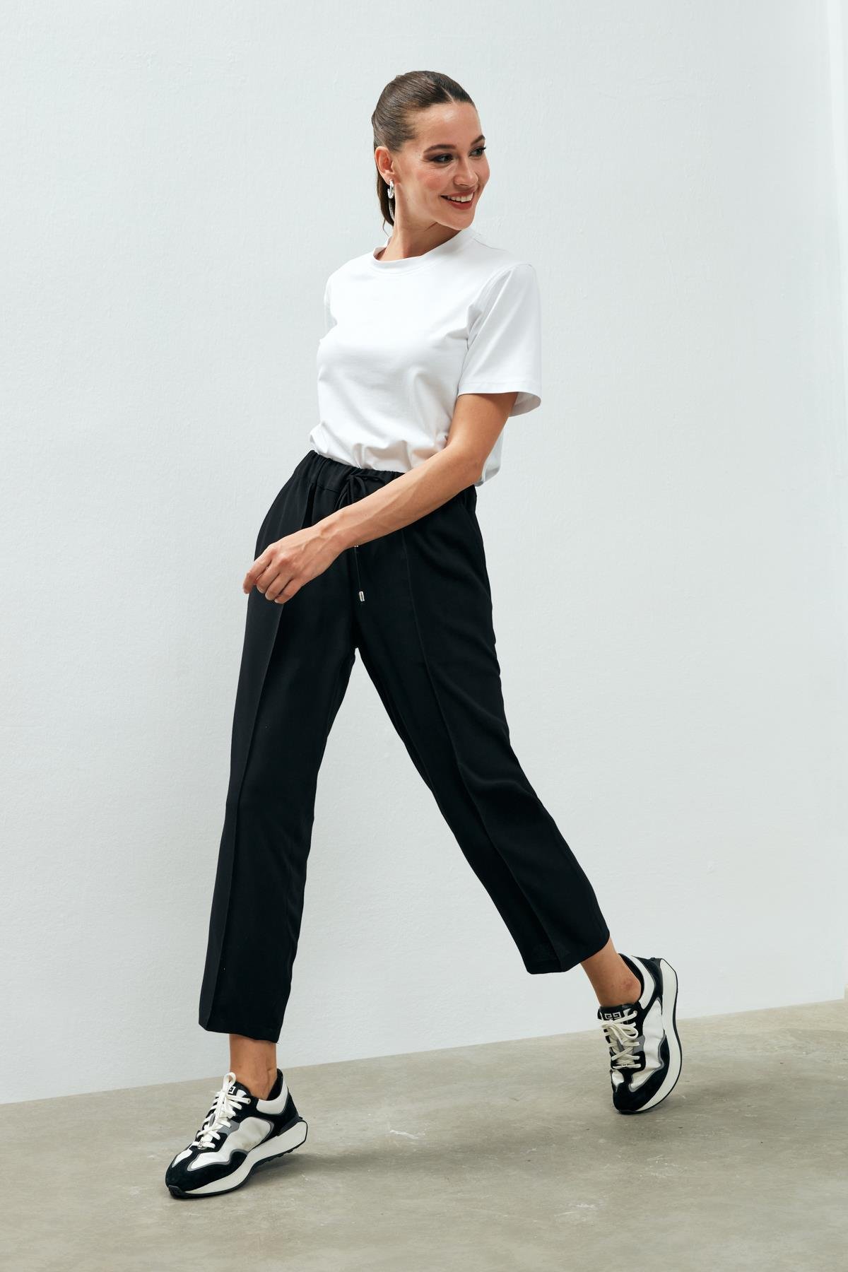 Hermo Trousers Black-Modalody-Plus Size Trousers