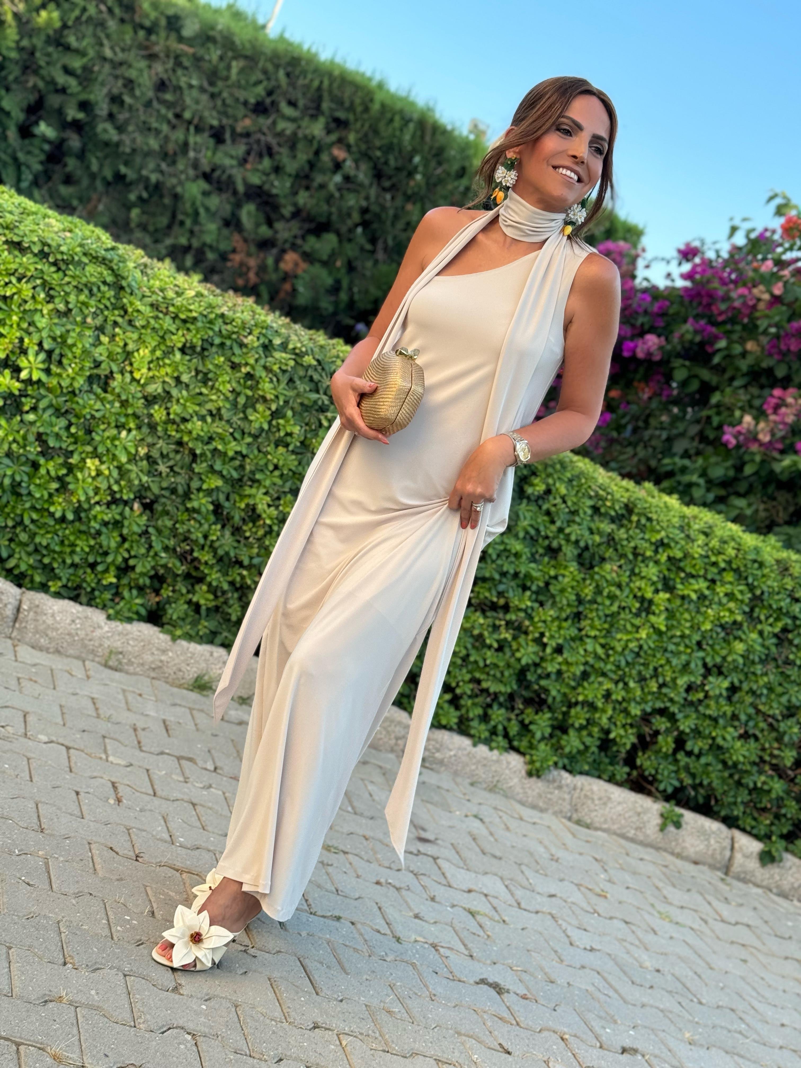 Ibiza Dress Cream-Modalody-Plus Size Dresses