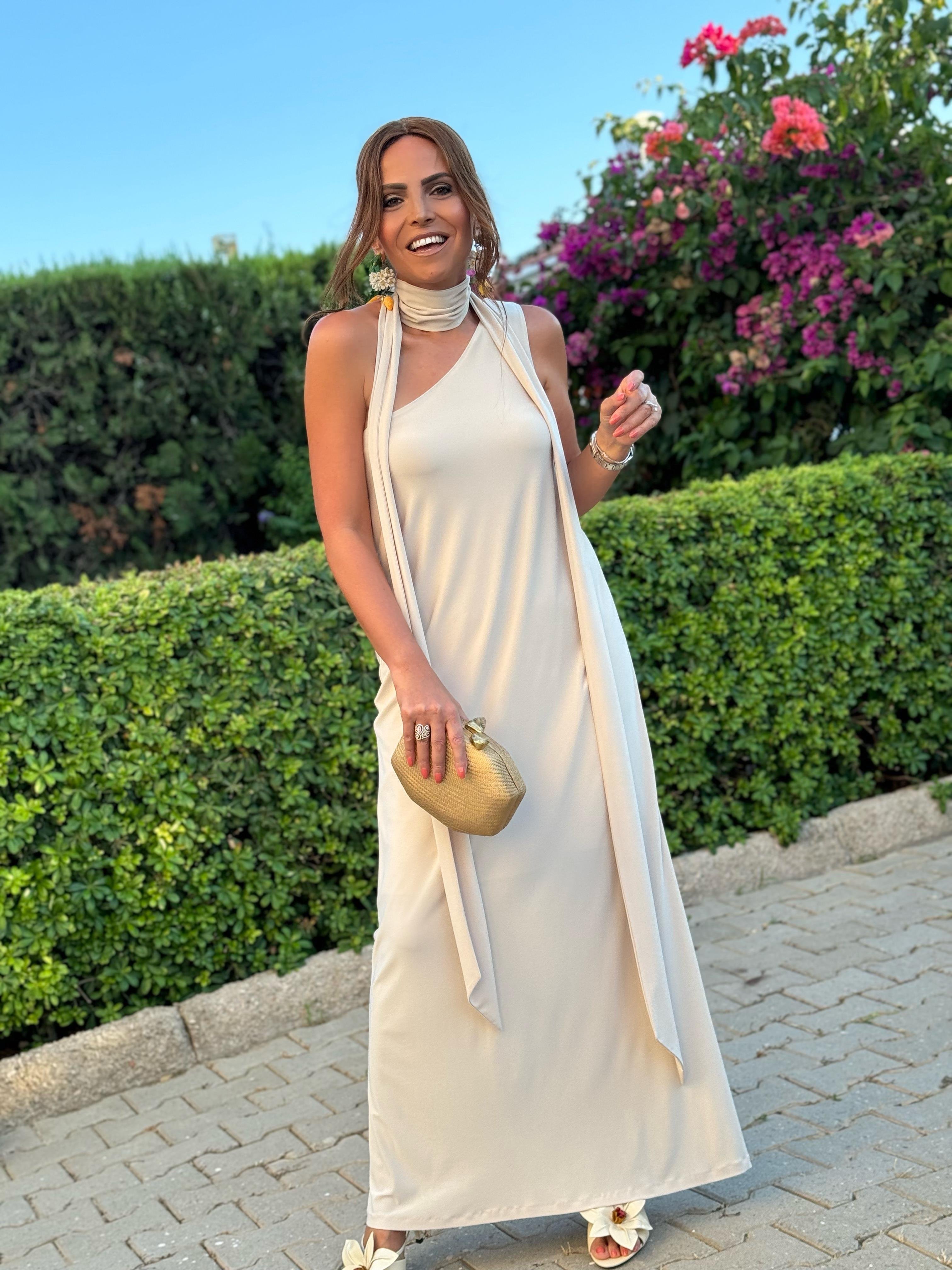 Ibiza Dress Cream-Modalody-Plus Size Dresses