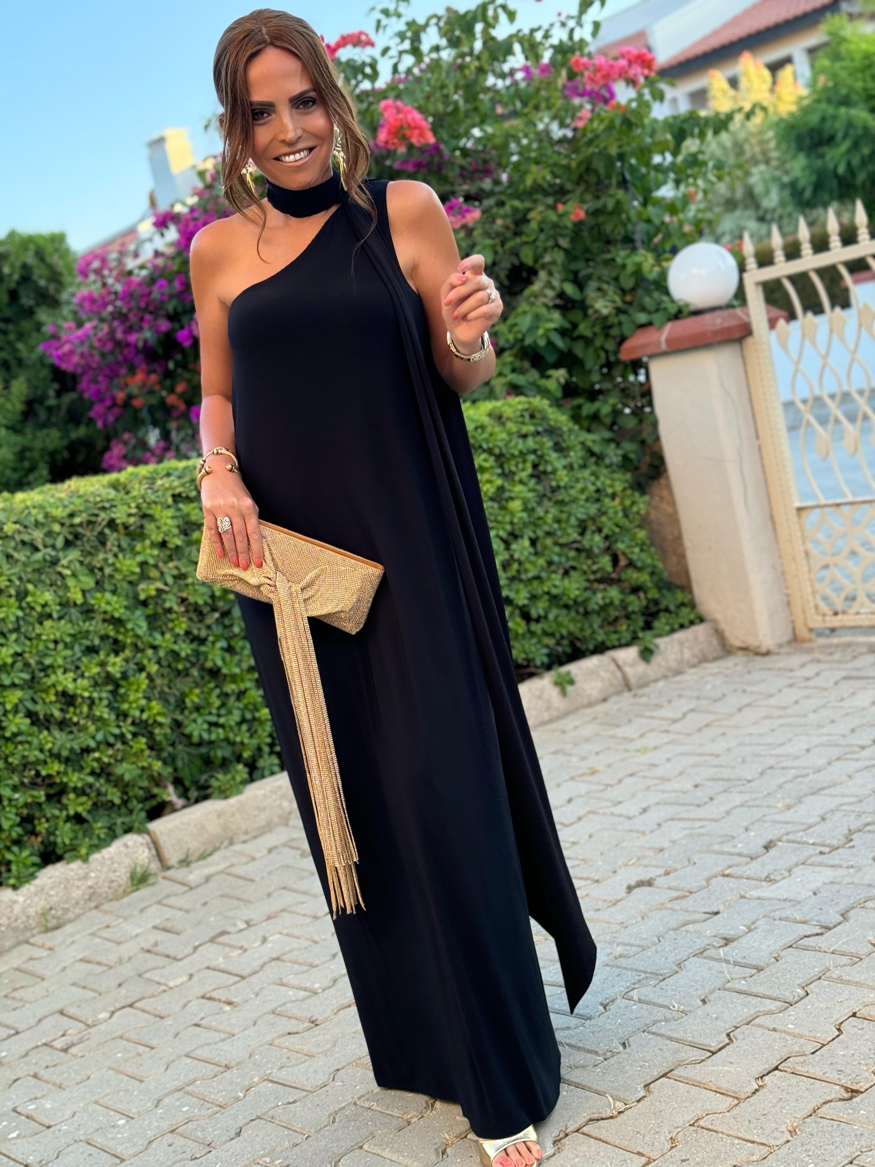 Ibiza Dress Black-Modalody-Plus Size Dresses