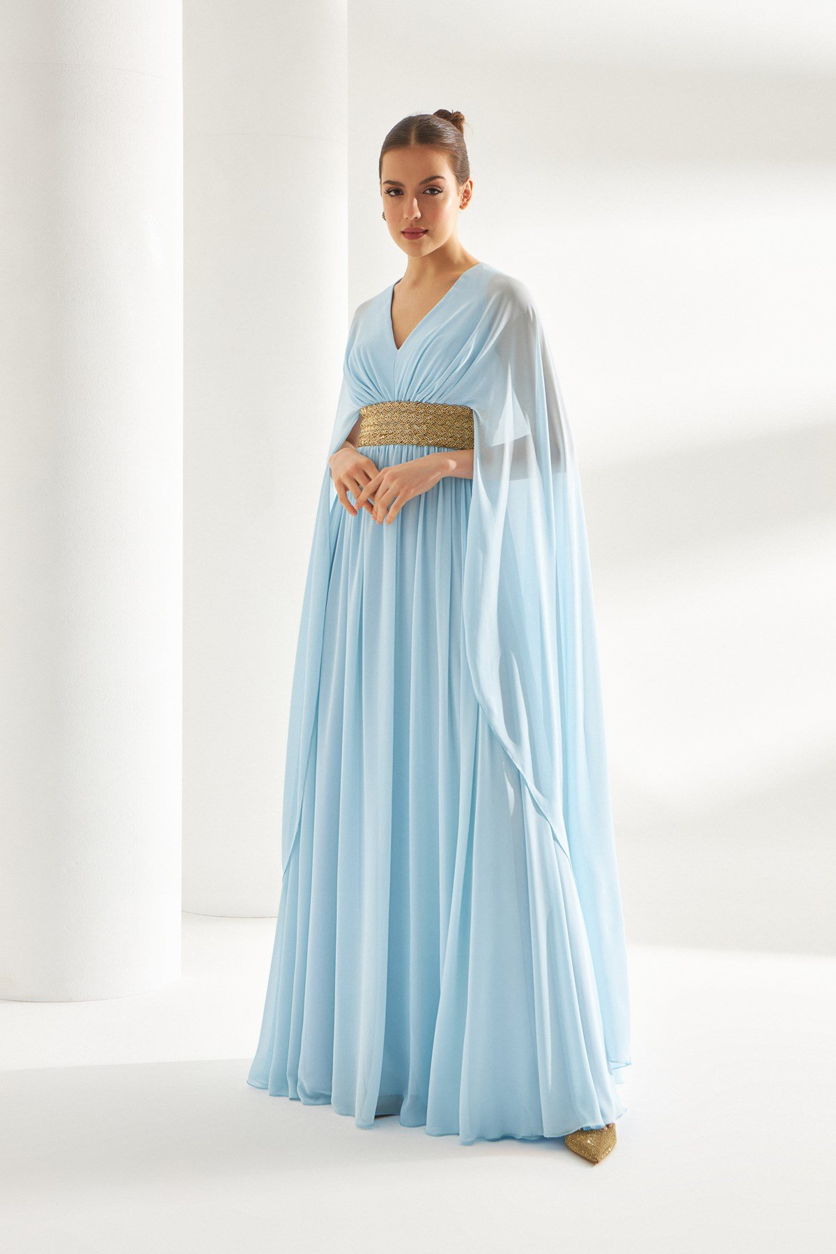 Irena Dress Blue-Modalody-Plus Size Evening Gowns