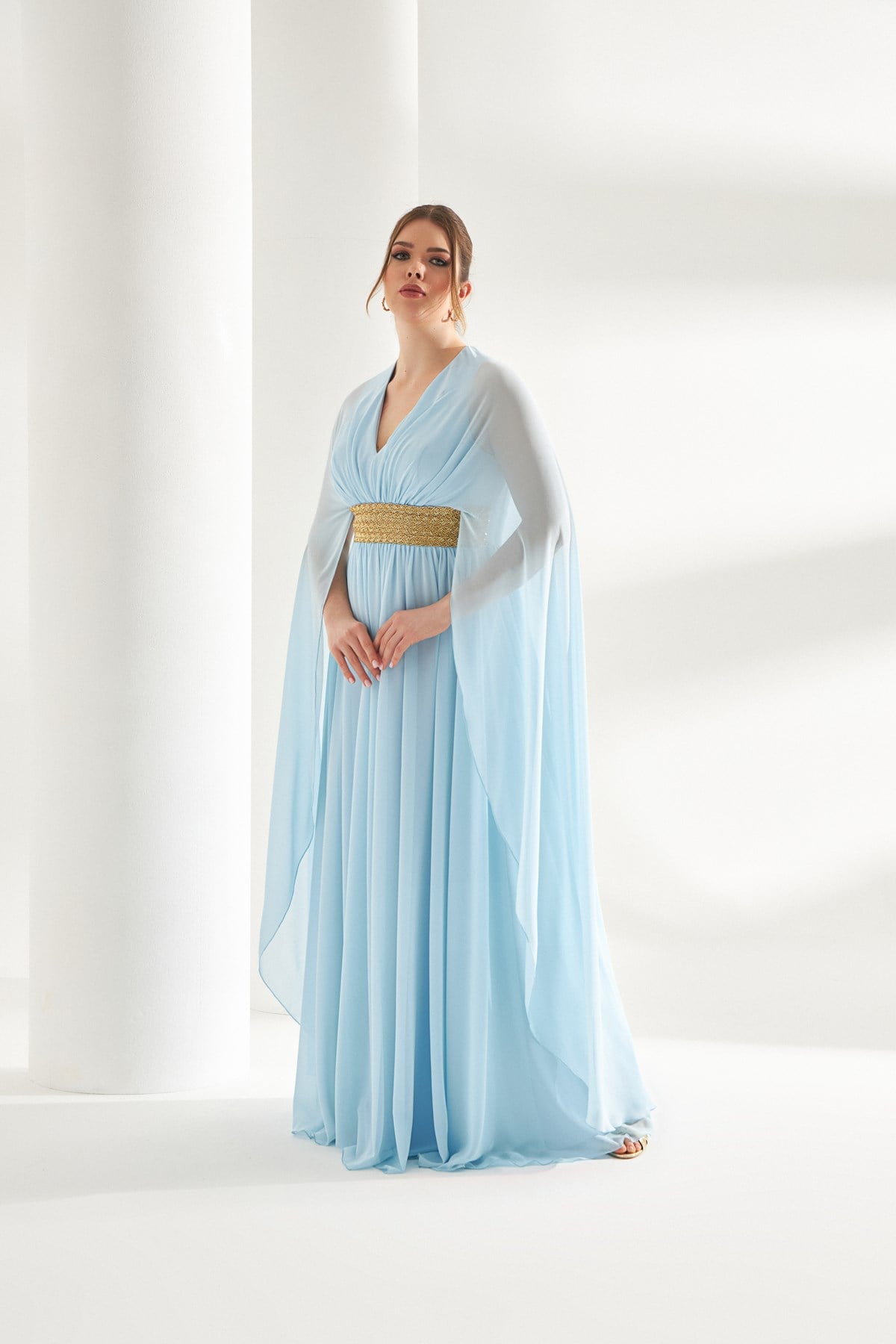 Irena Dress Blue-Modalody-Plus Size Evening Gowns