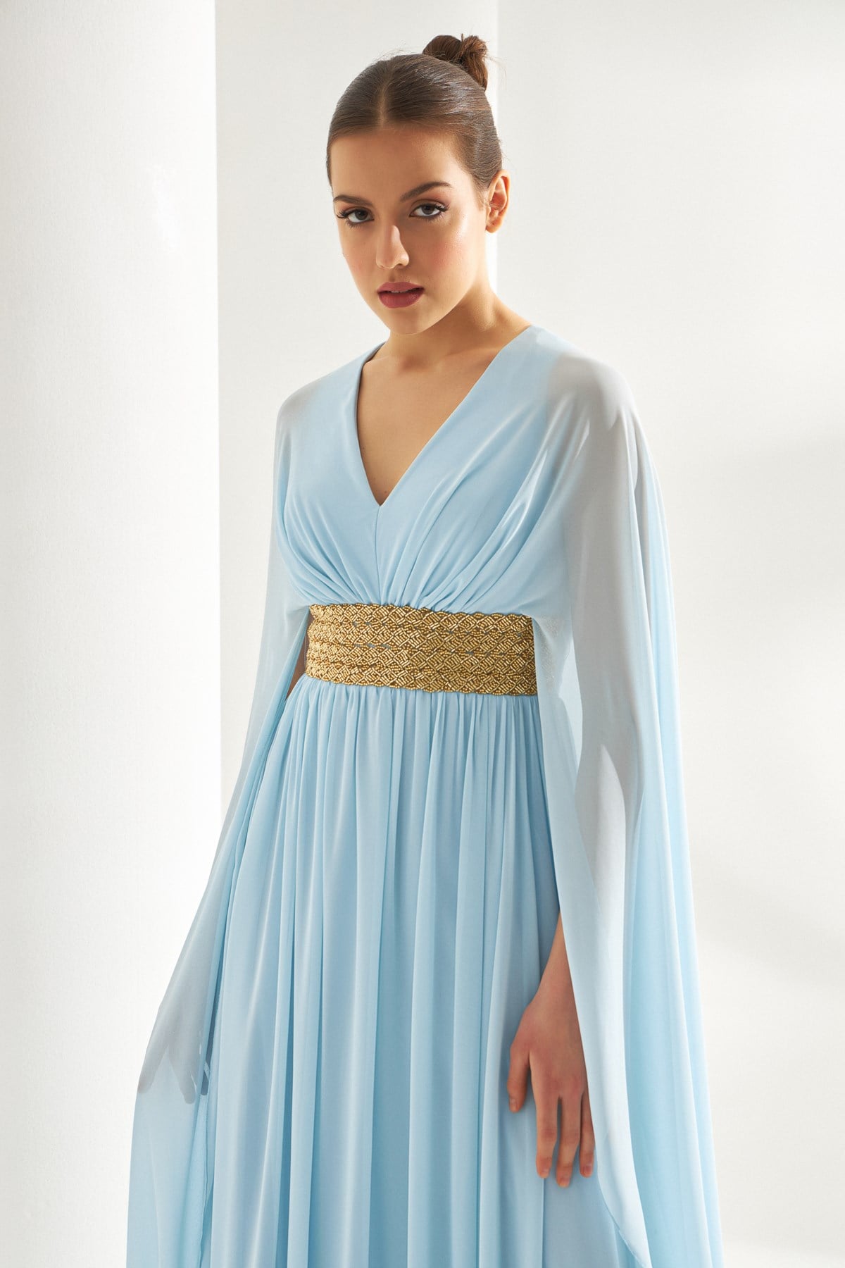 Irena Dress Blue-Modalody-Plus Size Evening Gowns