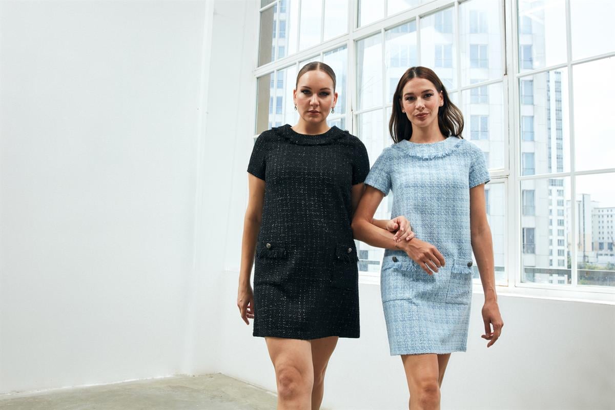 İvanka Dress Blue-Modalody-Plus Size Dresses