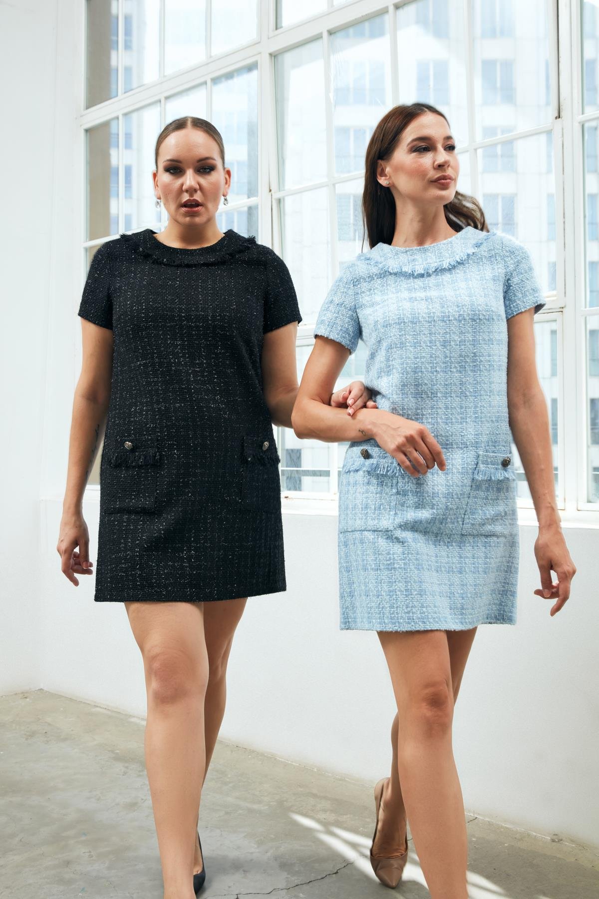 İvanka Dress Blue-Modalody-Plus Size Dresses