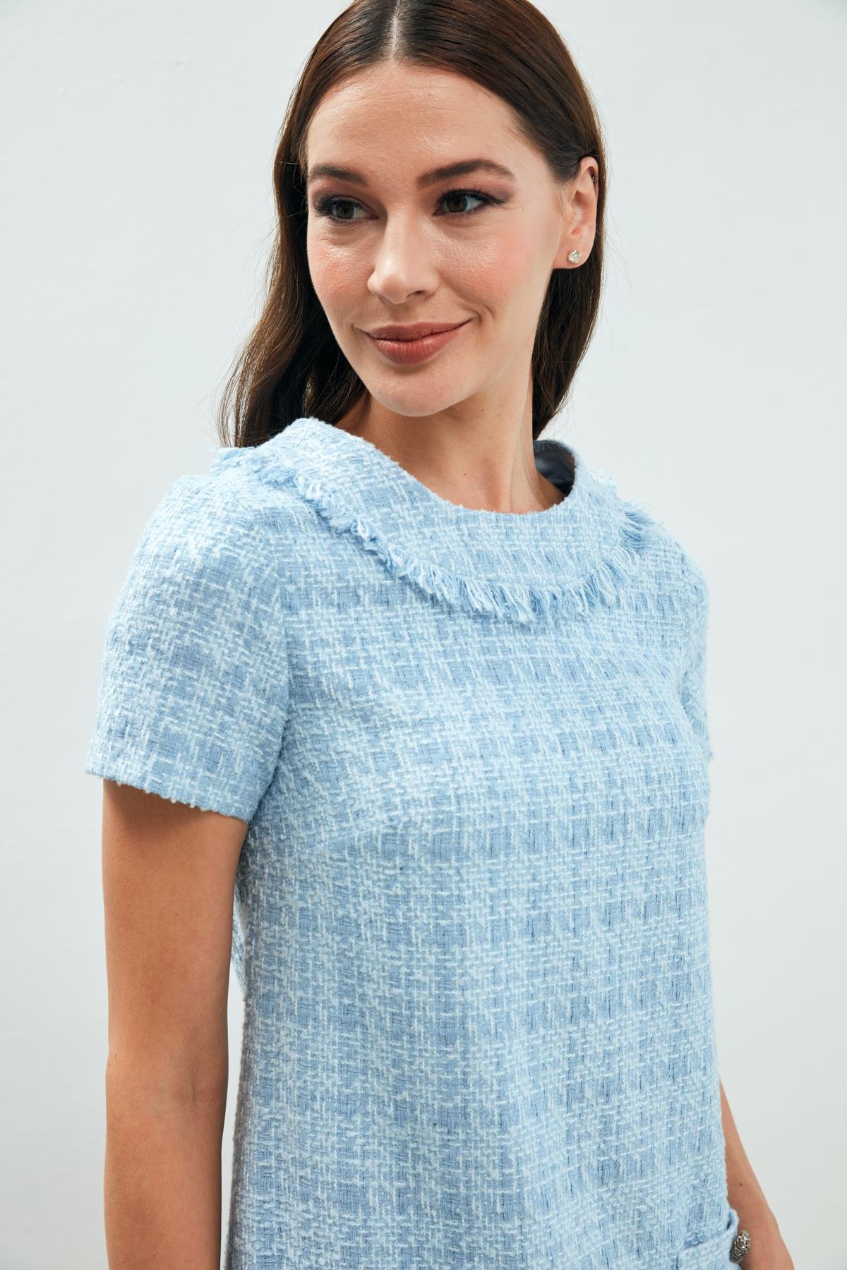 İvanka Dress Blue-Modalody-Plus Size Dresses