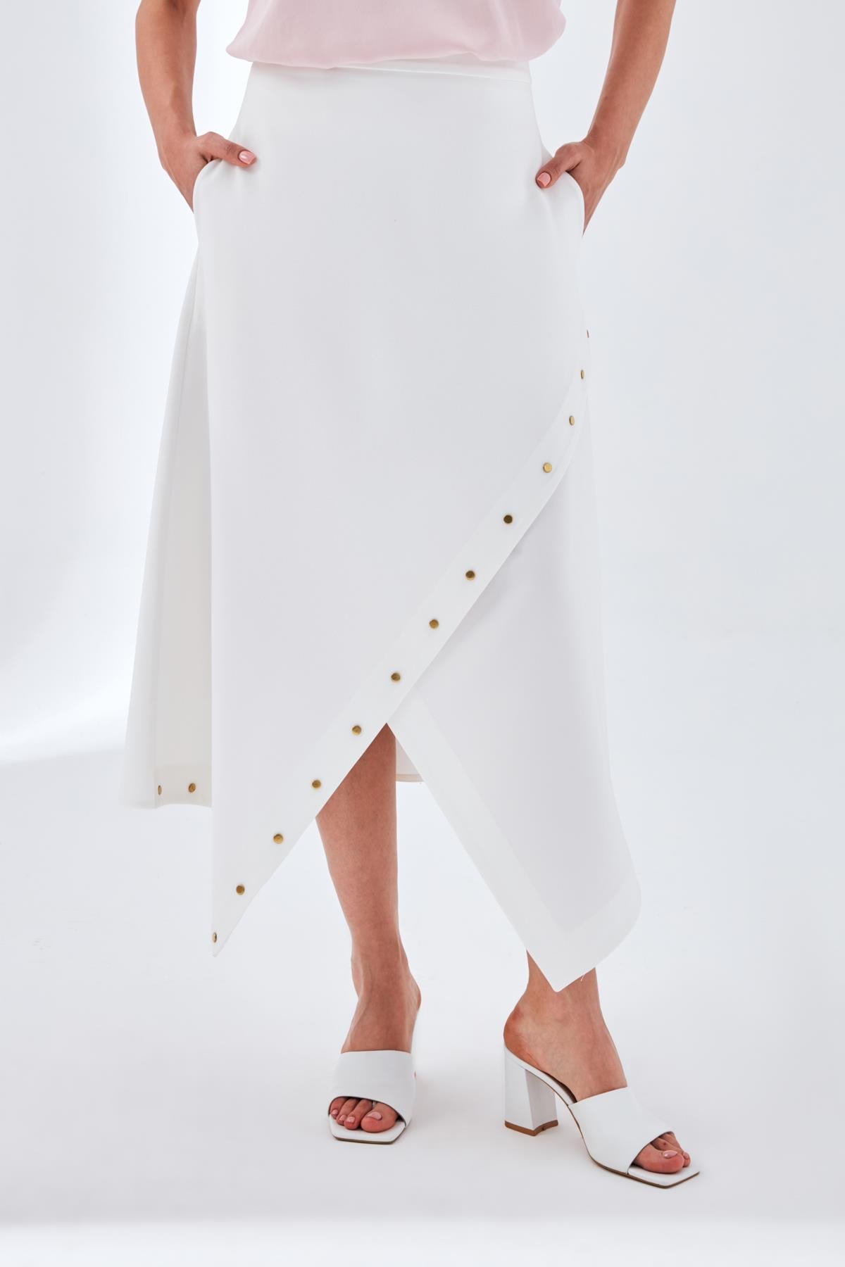 Janin Skirt White-Modalody-Plus Size Skirts