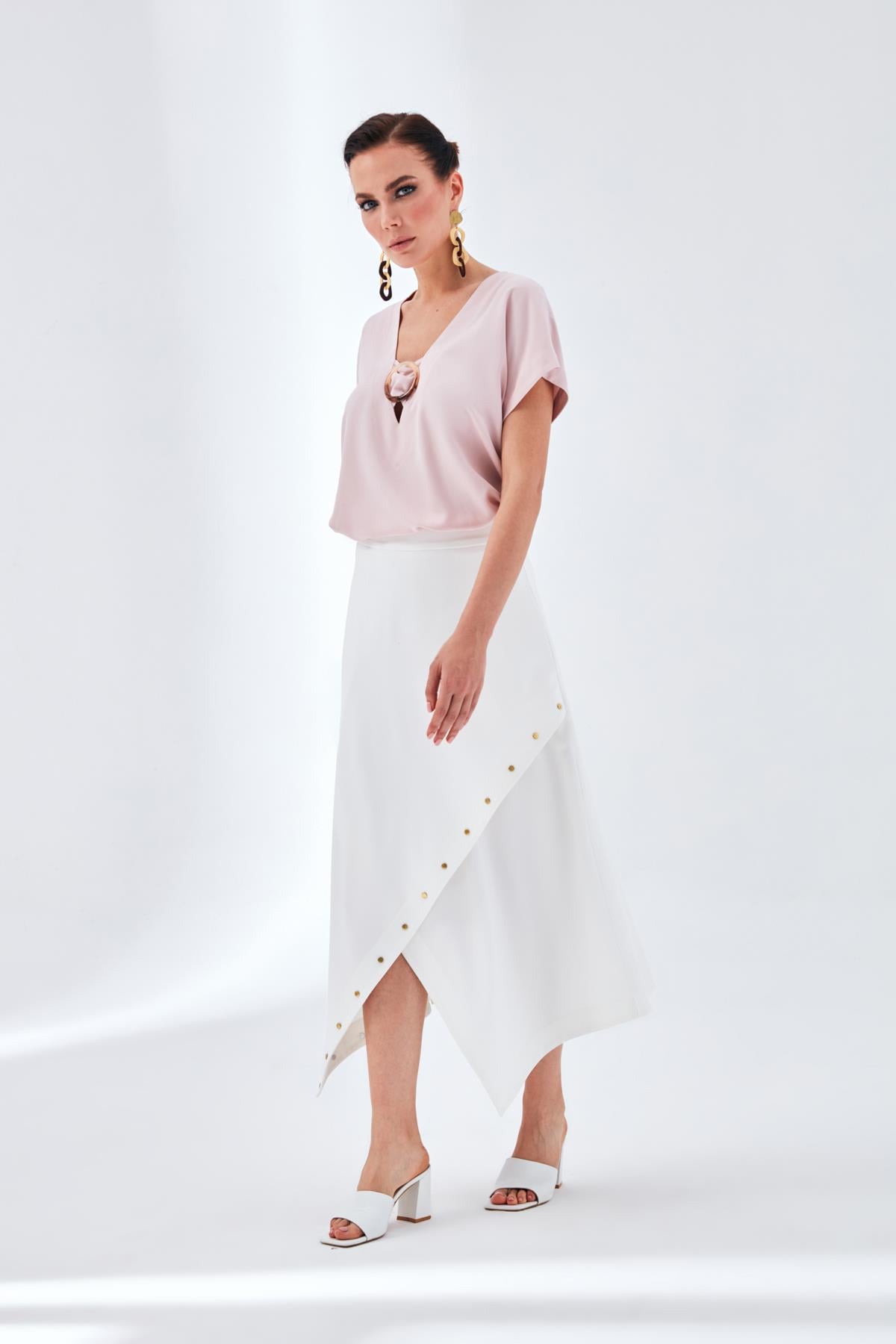 Janin Skirt White-Modalody-Plus Size Skirts