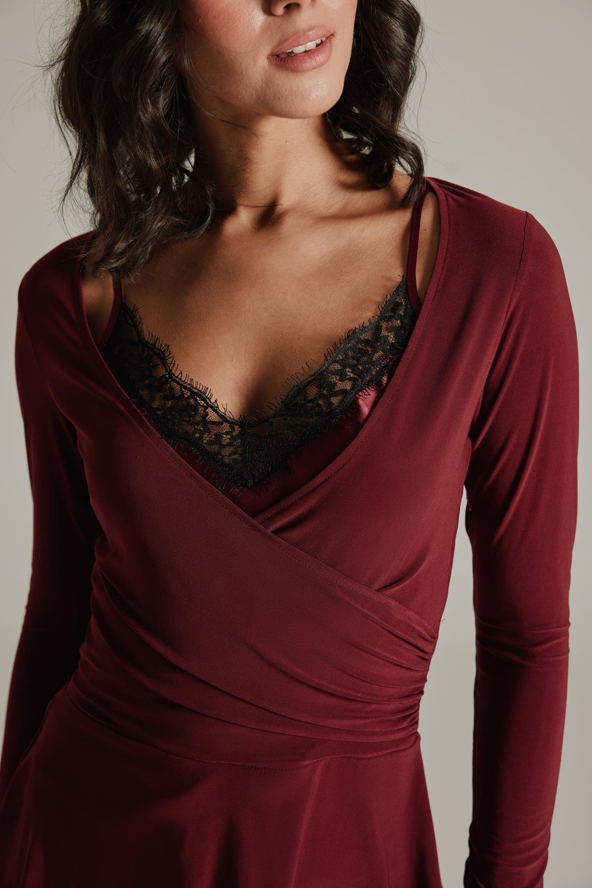 Julia Blouse Burgundy-Modalody-Blouses