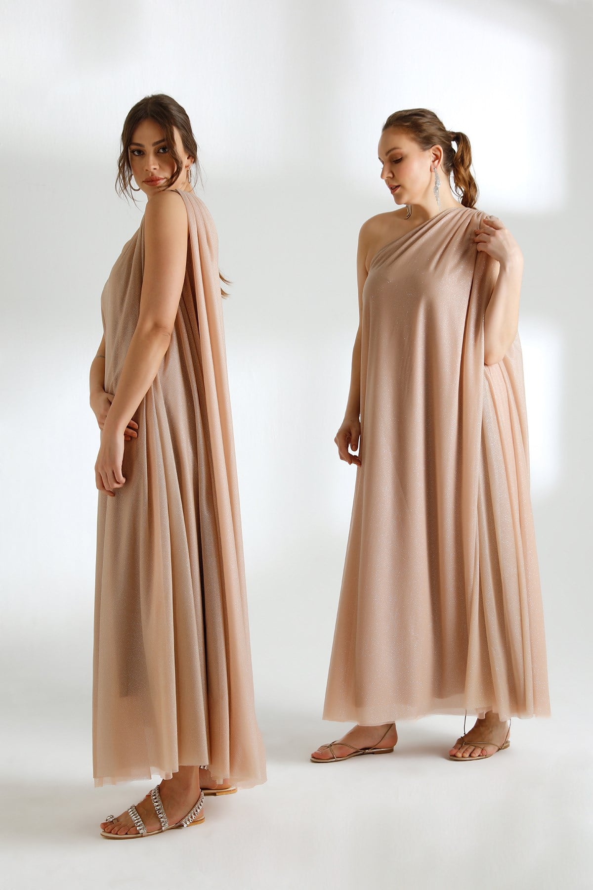 Kybele Dress Beige-Modalody-Evening Dresses