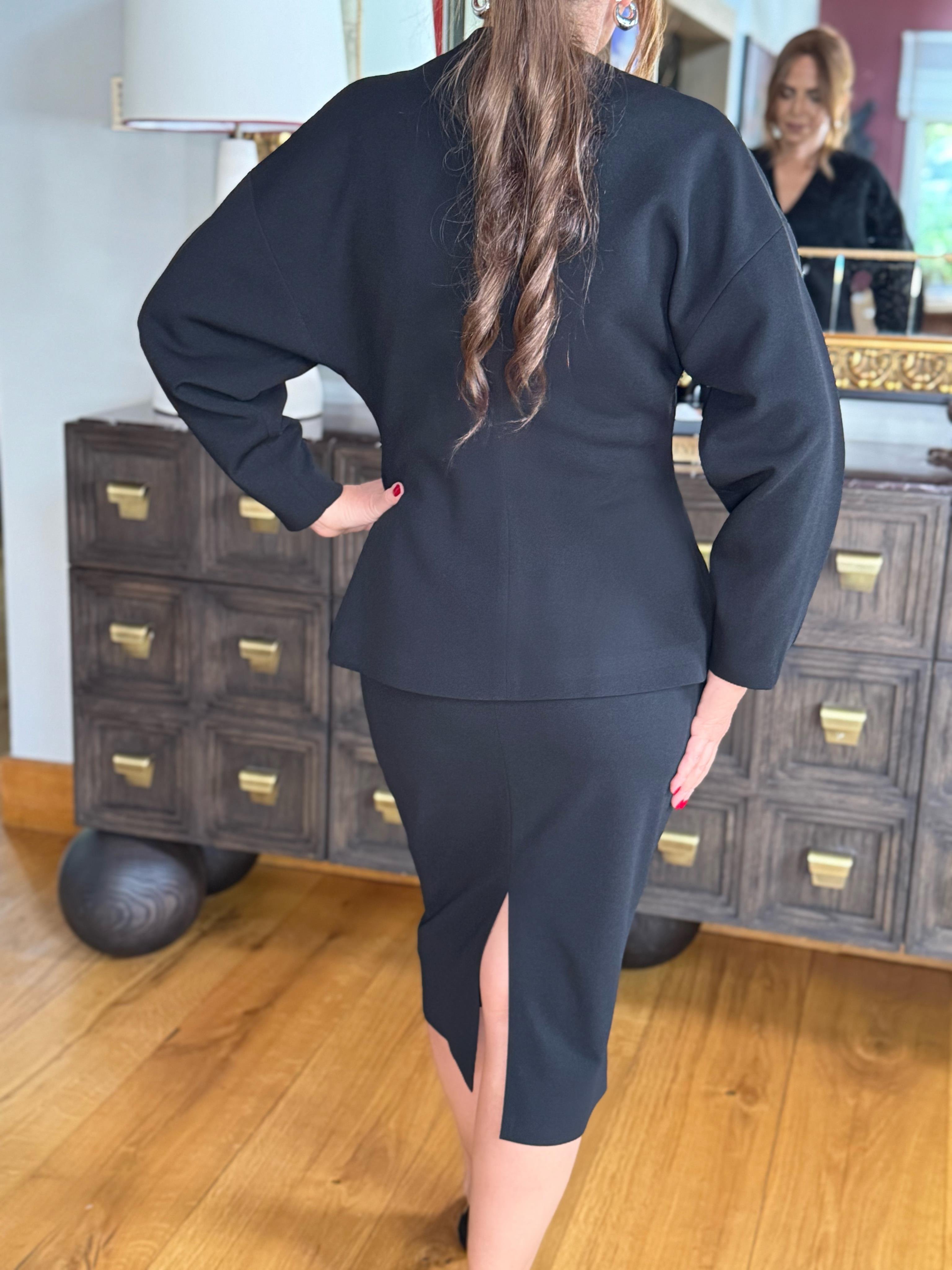 Lara Etek Siyah-Modalody-Plus Size Skirts