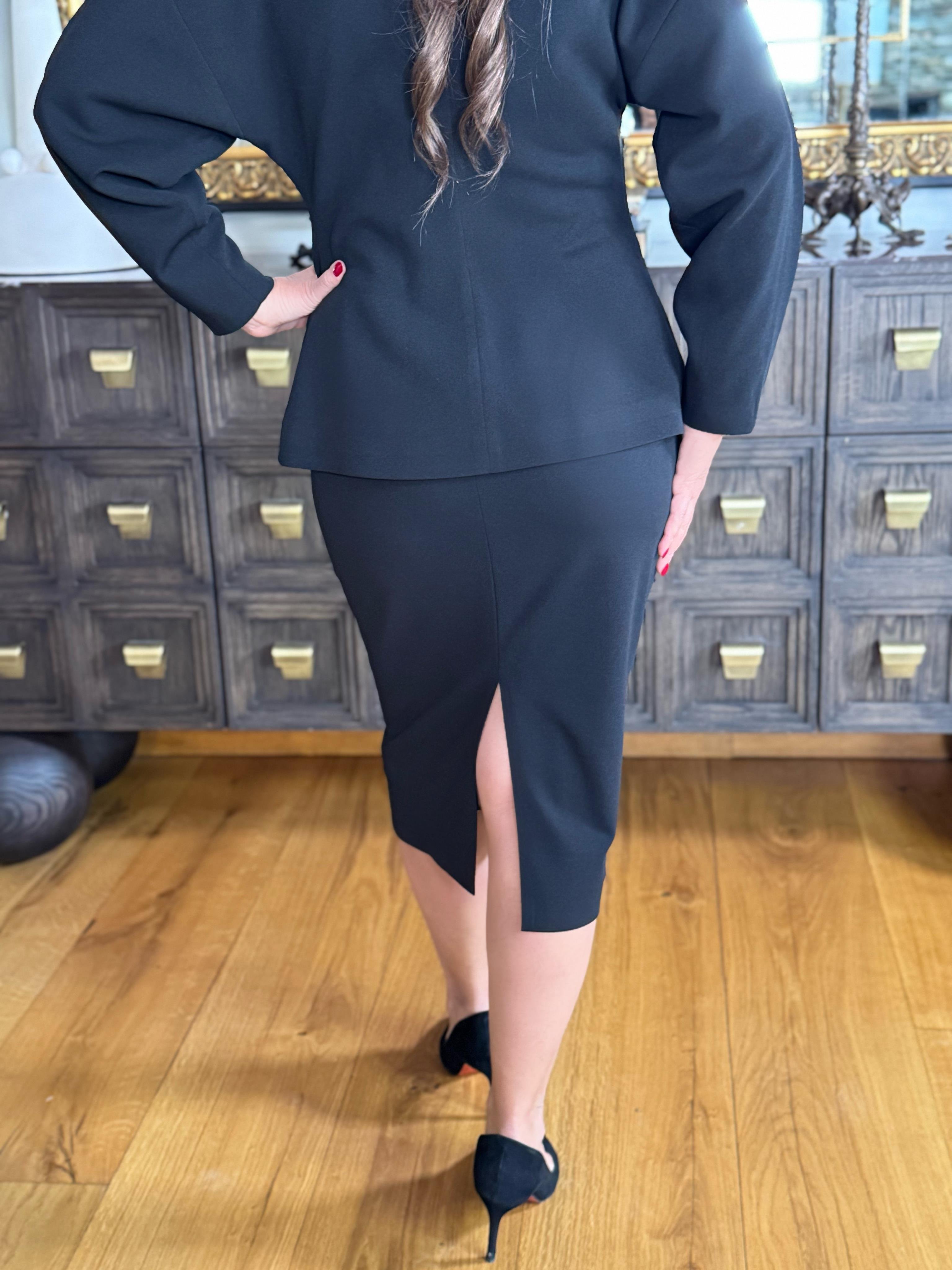 Lara Etek Siyah-Modalody-Plus Size Skirts