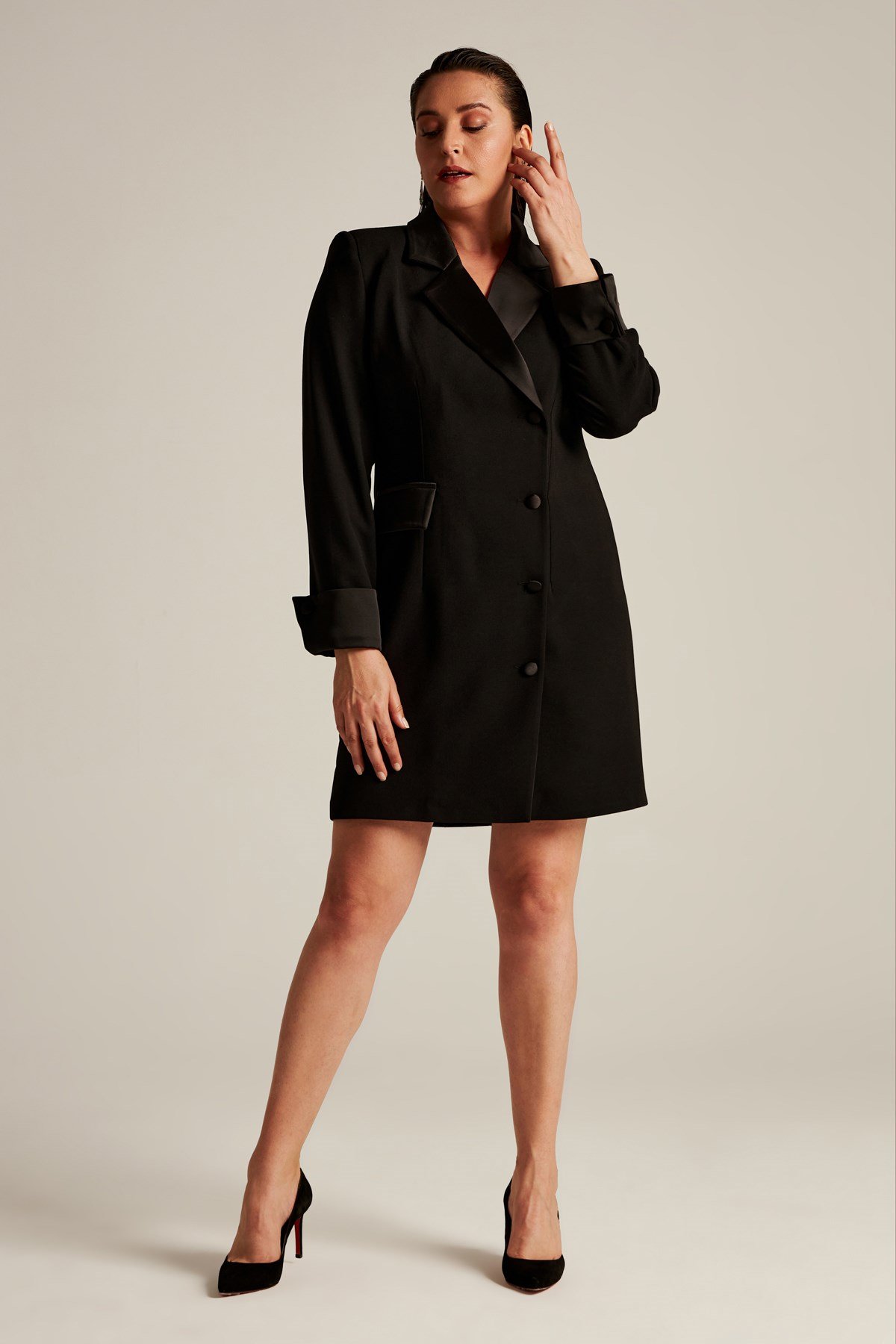 Lindo Dress Black-Modalody-Plus Size Evening Gowns