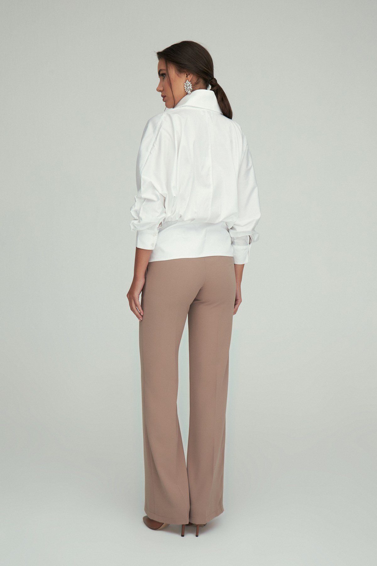 Lisya Pants Beige-Modalody-Plus Size Pants