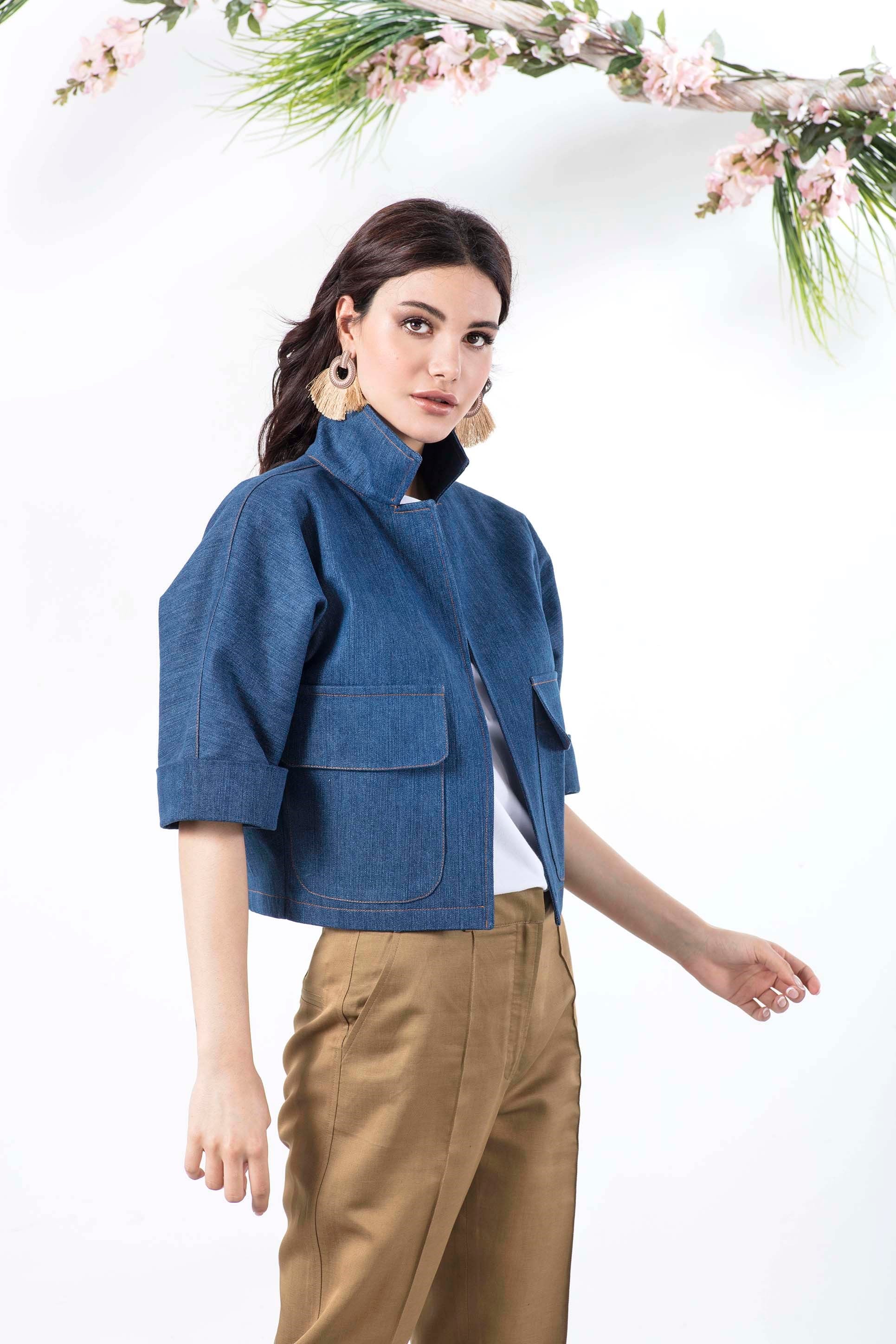 Lulu Denim Ceket -Modalogy-Jackets & Coats