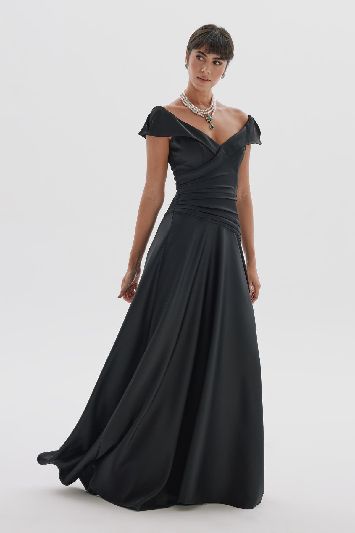 Lydia Dress Black-Modalody-Plus Size Evening Gowns