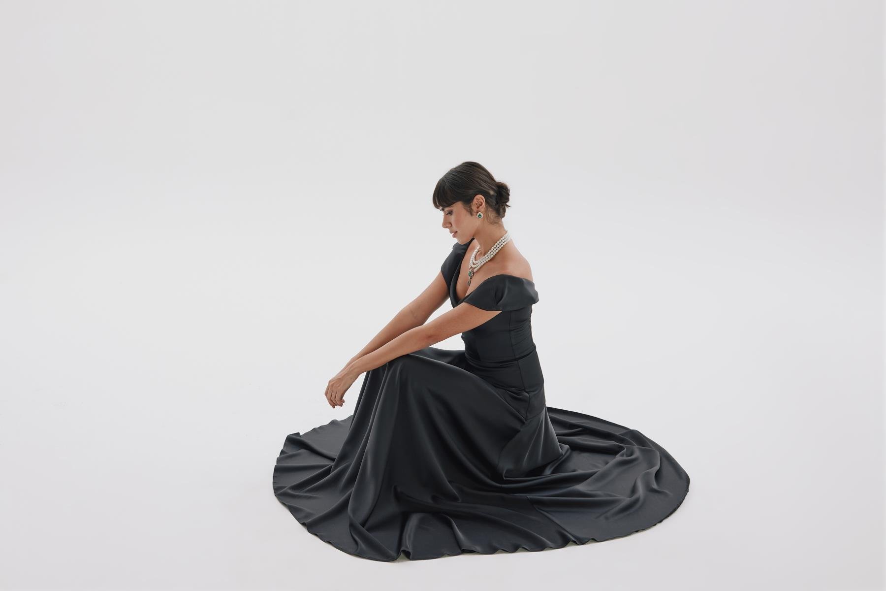 Lydia Dress Black-Modalody-Plus Size Evening Gowns