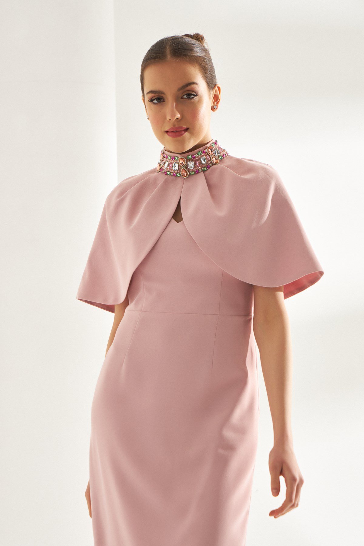 Margo Dress Pink-Modalody-Plus Size Evening Gowns