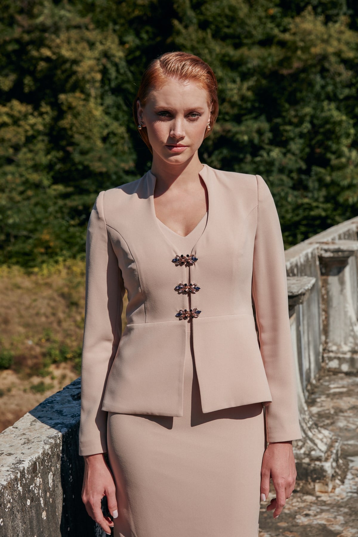 Maria Dress Nude-Modalody-Plus Size Dresses