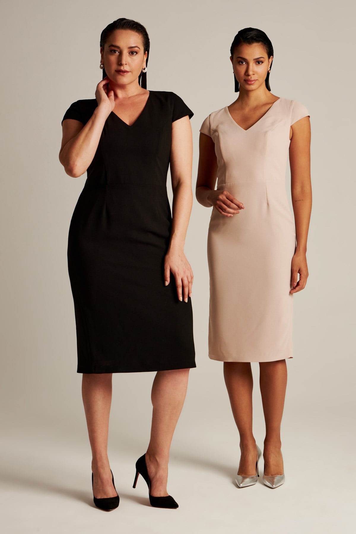 Maria Dress Nude-Modalody-Plus Size Dresses