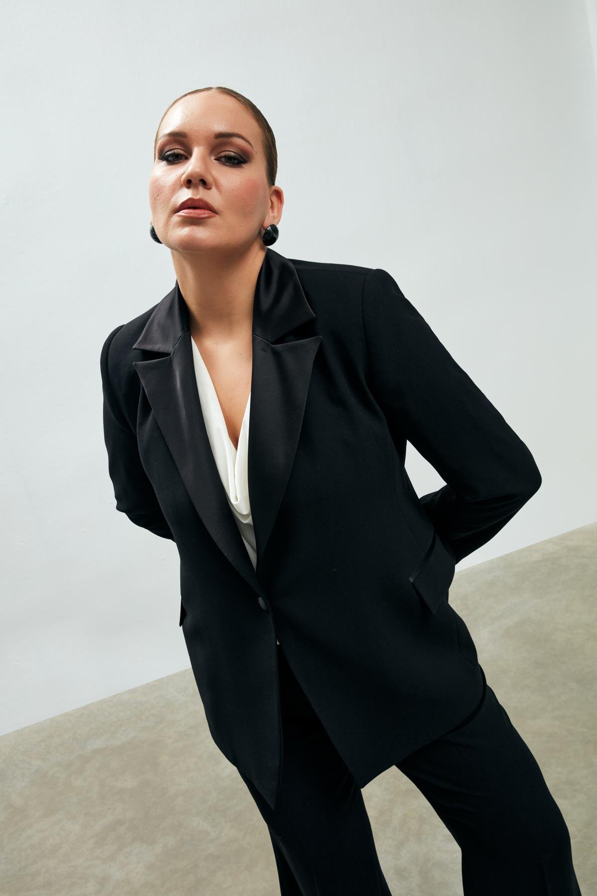 Martha Jacket Satin-Modalody-Plus Size Jackets