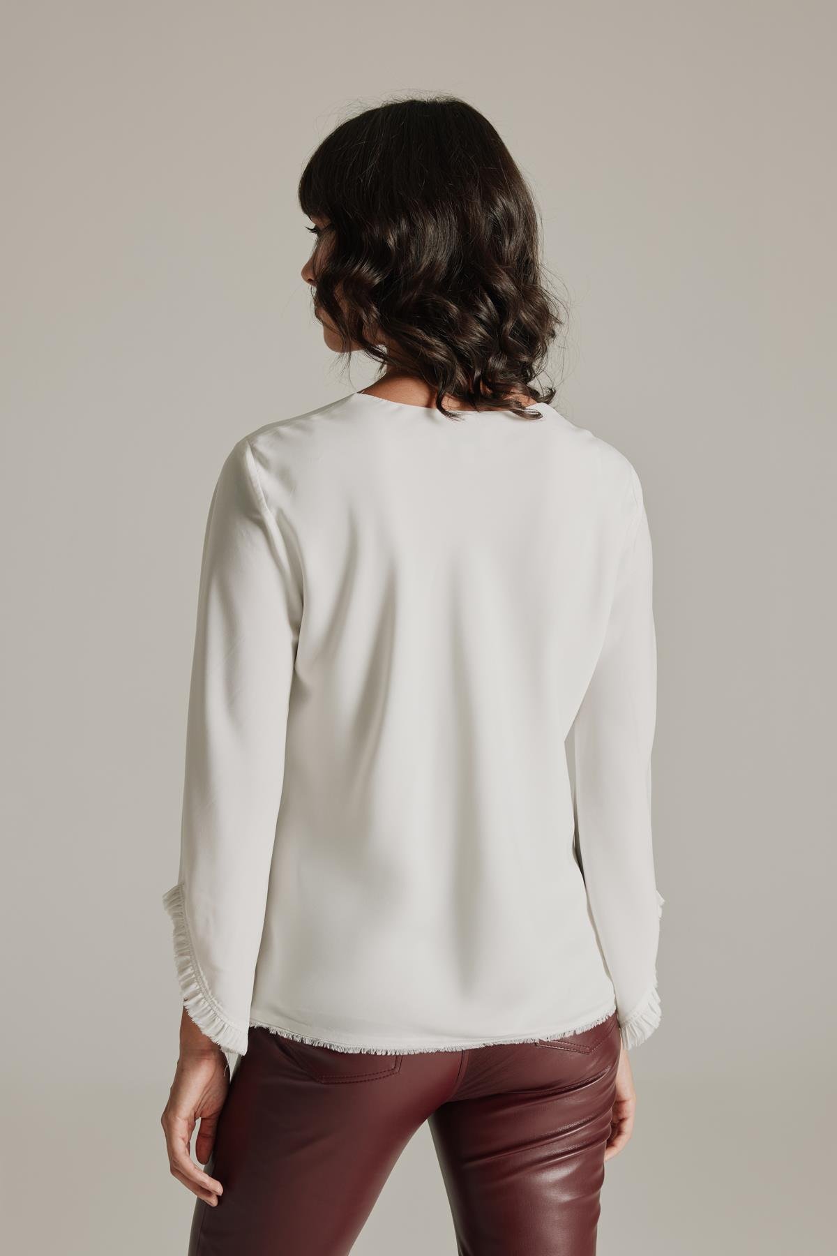 Maya Blouse Ecru-Modalogy-Blouses