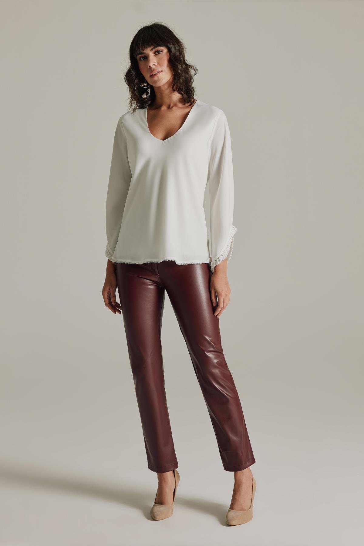 Maya Blouse Ecru-Modalogy-Blouses