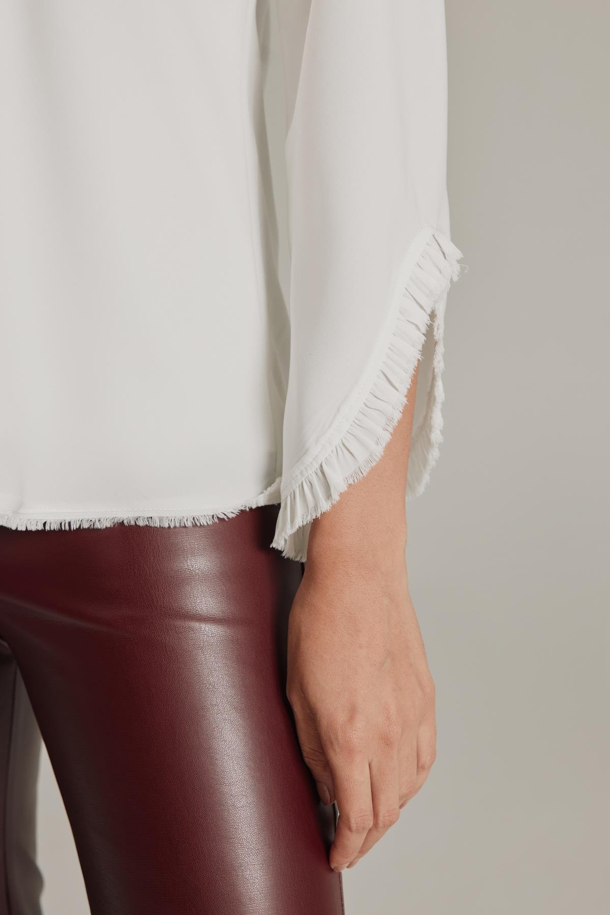 Maya Blouse Ecru-Modalogy-Blouses