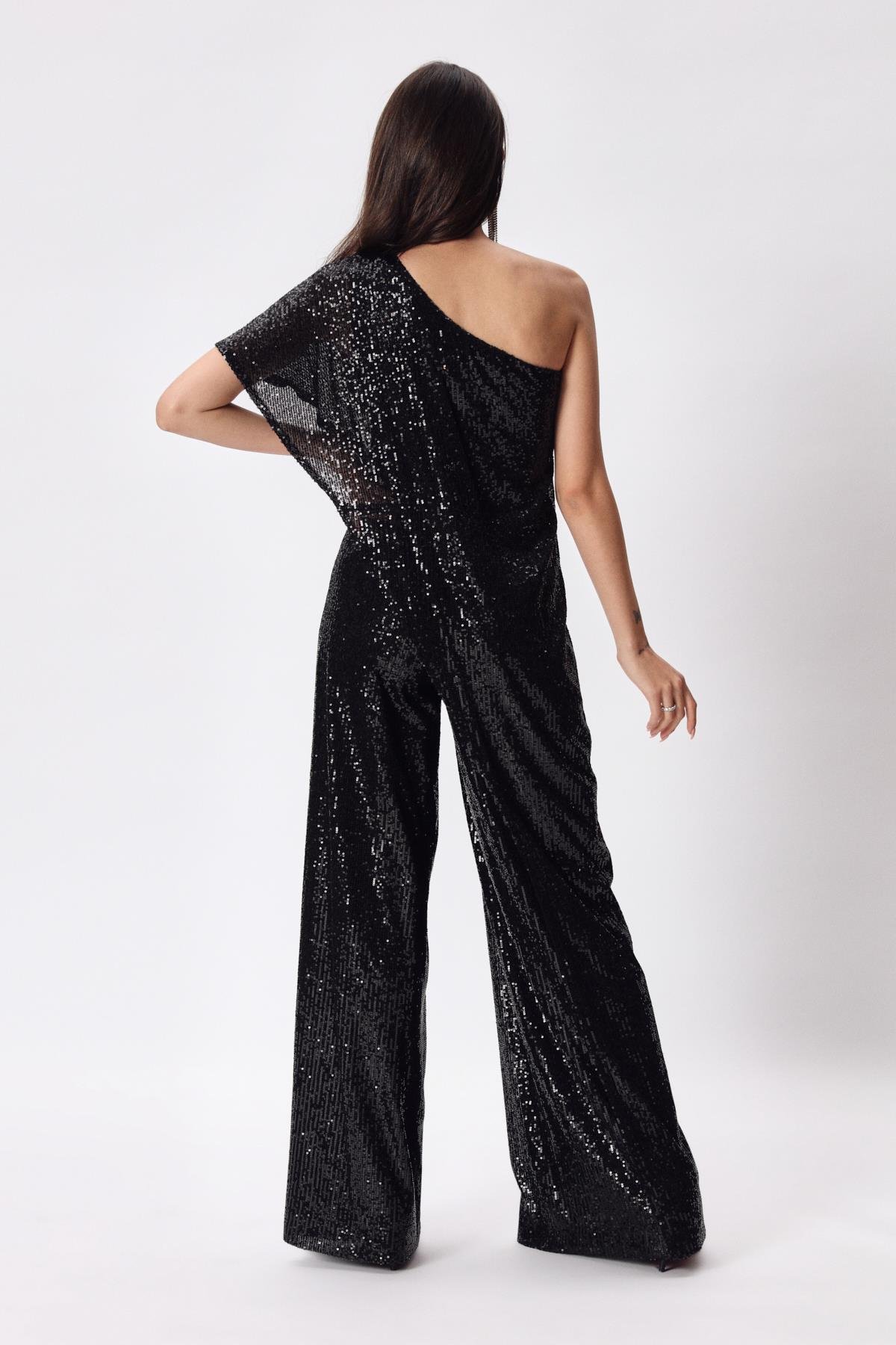 Melisa Jumpsuit Black Diamond-Modalody-Plus Size Evening Gowns