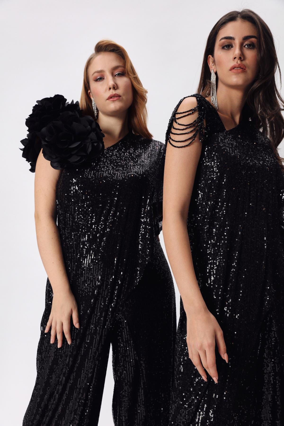 Melisa Jumpsuit Black Diamond-Modalody-Plus Size Evening Gowns