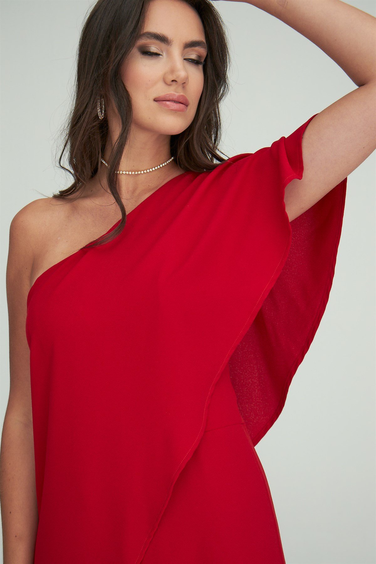 Melisa Jumpsuit Red-Modalody-Plus Size Evening Gowns