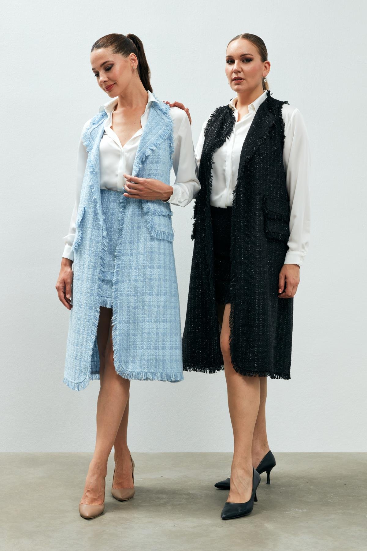 Michel Skirt Blue-Modalody-Plus Size Skirts