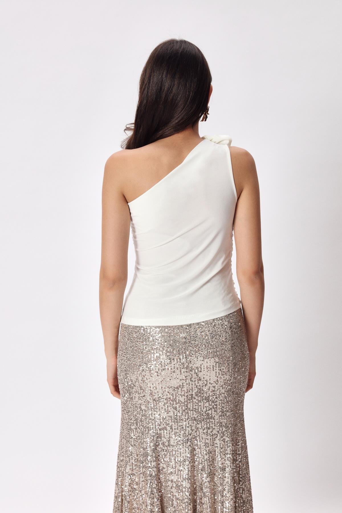Milos Skirt Beige-Modalody-Plus Size Skirts